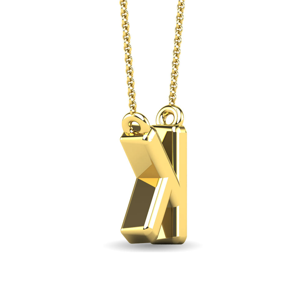 Diamond 1/20 Ct.Tw. Letter K Pendant in 10K Yellow Gold&quot;&quot;