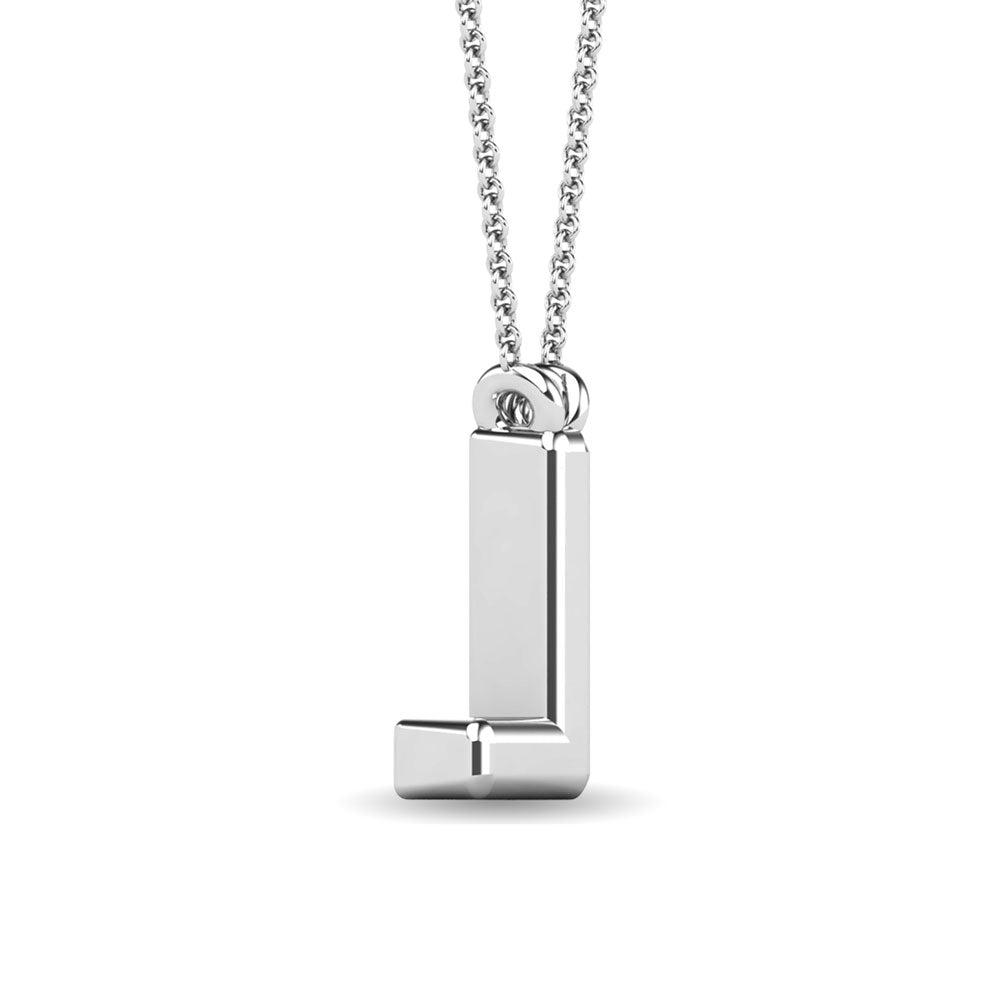 Diamond 1/20 Ct.Tw. Letter L Pendant in 10K White Gold&quot;&quot;