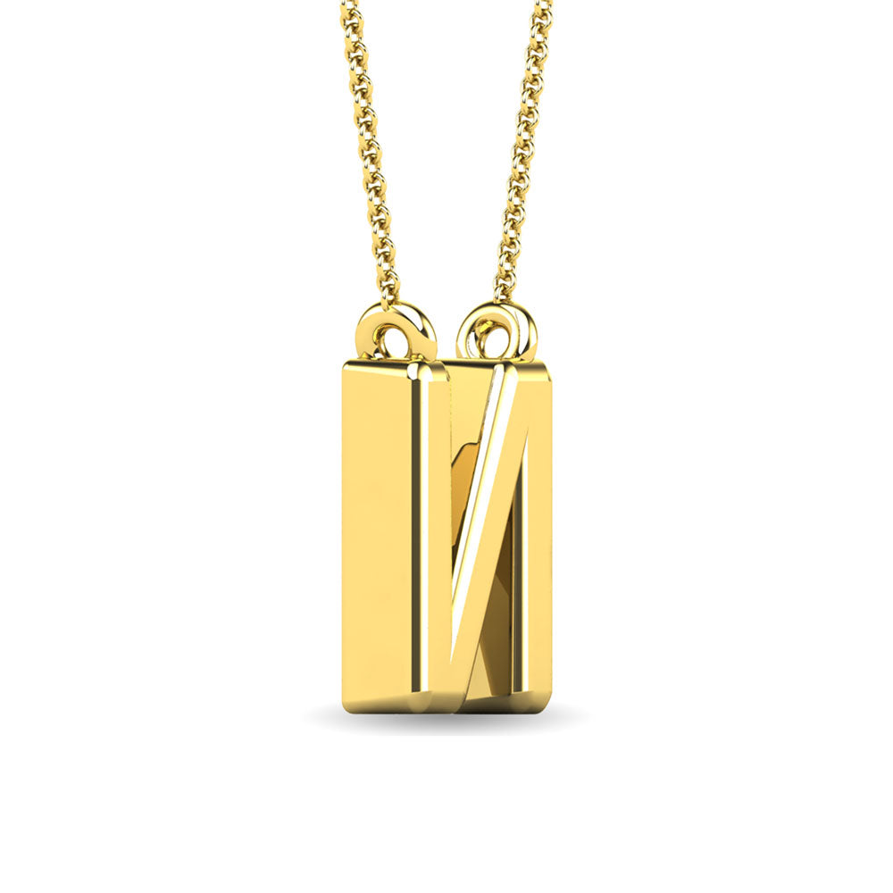 Diamond 1/20 Ct.Tw. Letter N Pendant in 10K Yellow Gold&quot;&quot;