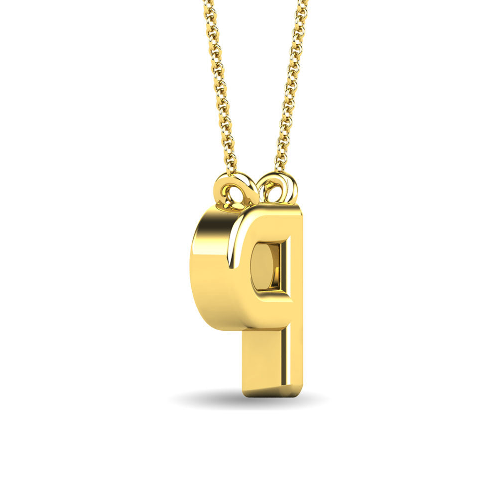 Diamond 1/20 Ct.Tw. Letter P Pendant in 10K Yellow Gold&quot;&quot;