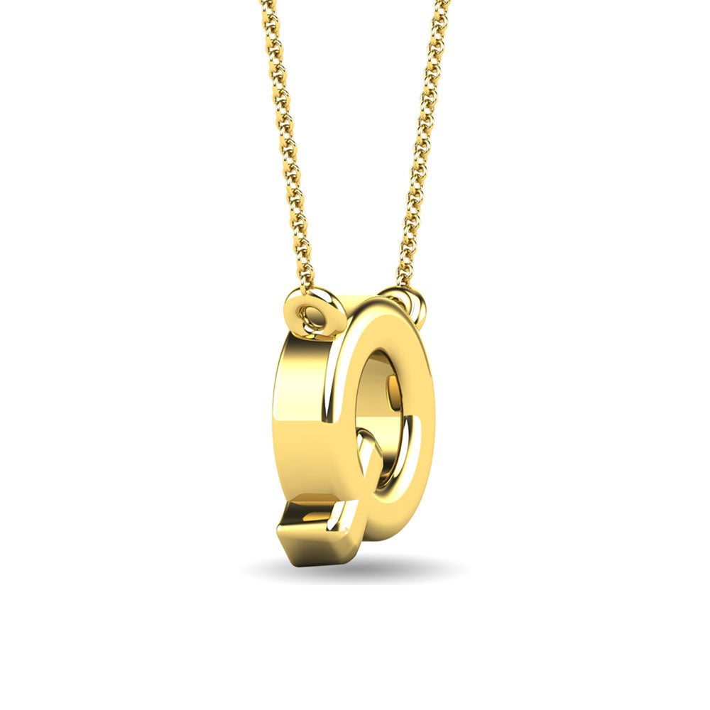 Diamond 1/20 Ct.Tw. Letter Q Pendant in 10K Yellow Gold&quot;&quot;