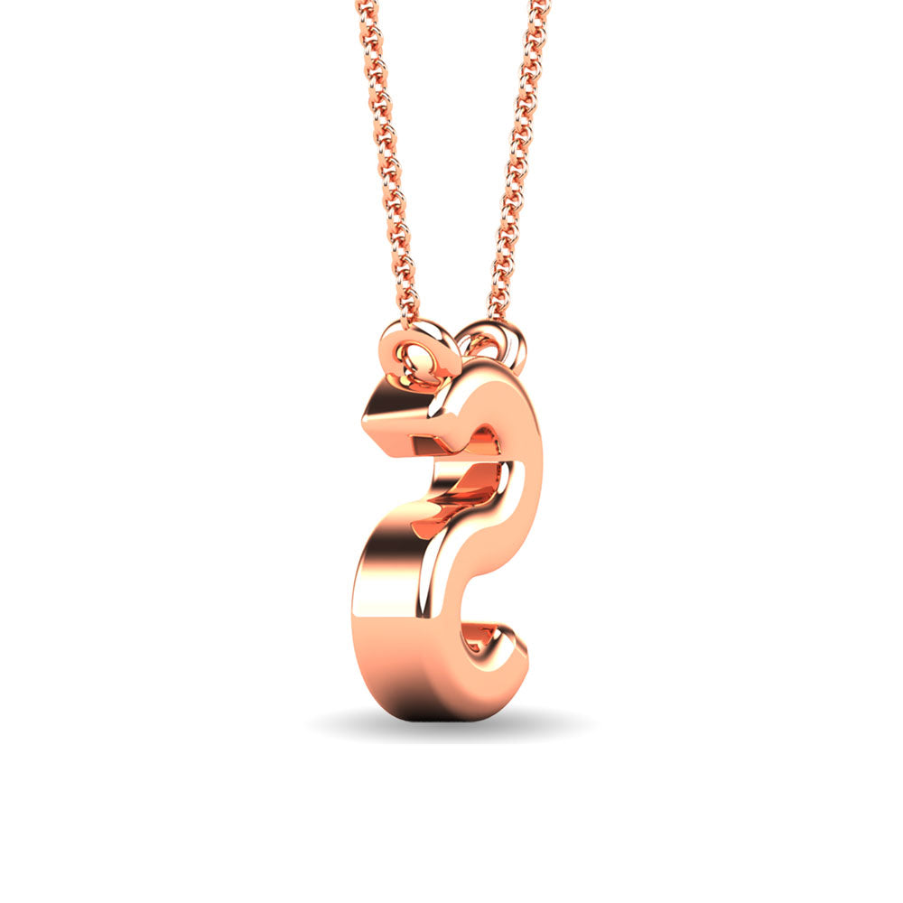 Diamond 1/20 Ct.Tw. Letter S Pendant in 10K Rose Gold&quot;&quot;