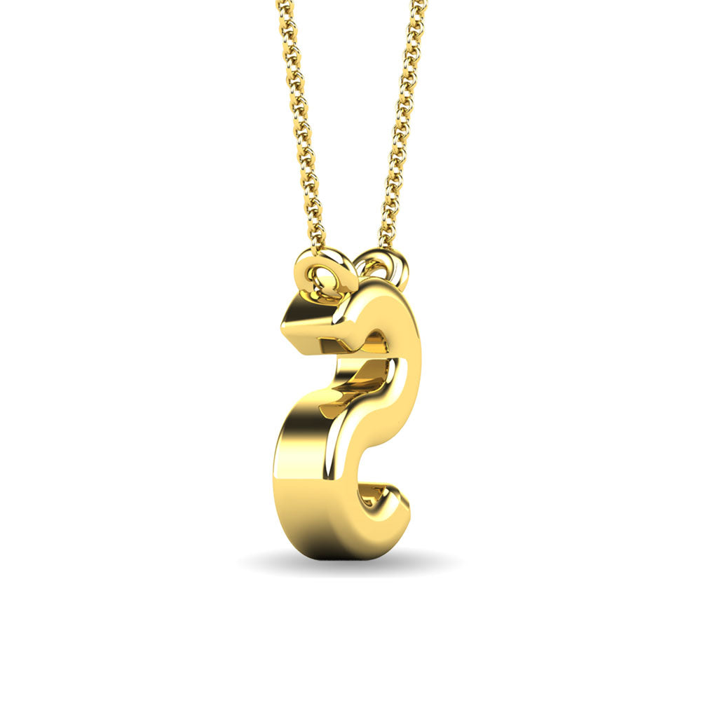 Diamond 1/20 Ct.Tw. Letter S Pendant in 10K Yellow Gold&quot;&quot;