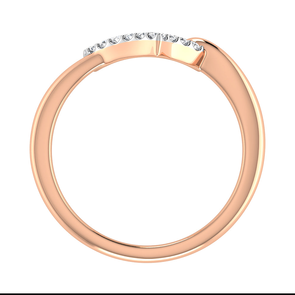 10K Rose Gold 1/6 Ct.Tw. Diamond Heart Ring