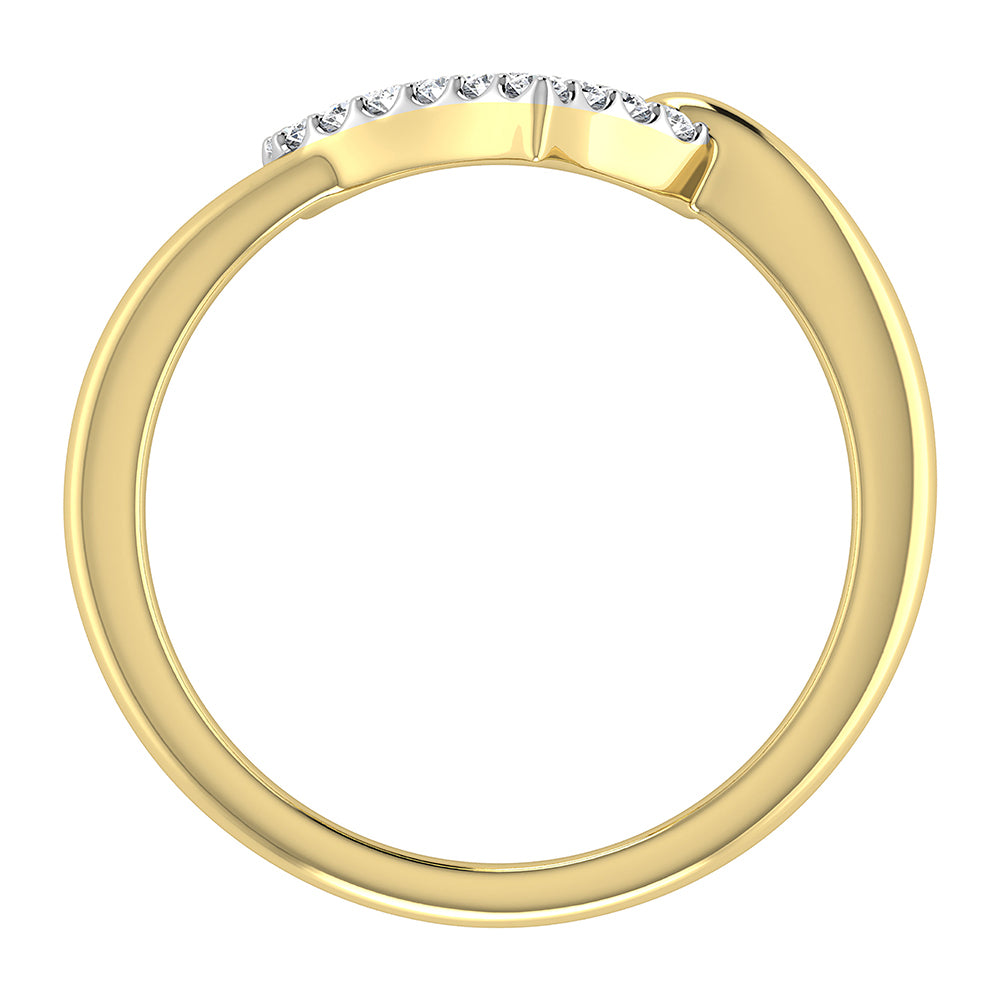 10K Yellow Gold 1/6 Ct.Tw. Diamond Heart Ring