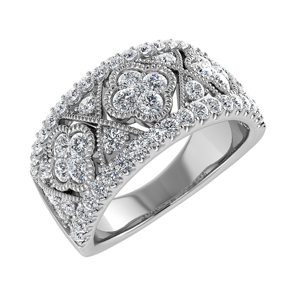 14K White Gold 1 Ct Ct.Tw. Diamond Fashion Band