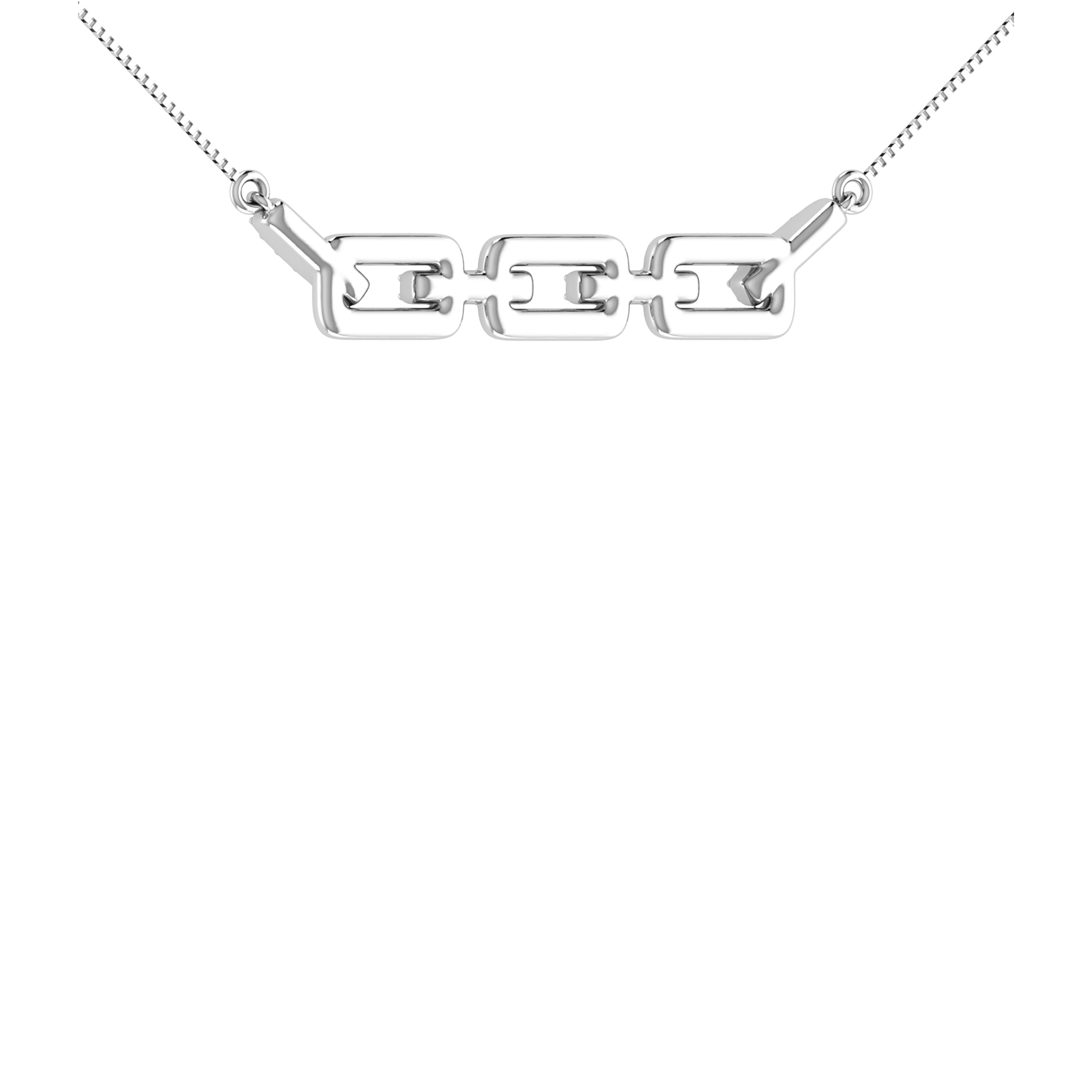 10K White Gold 1/10 Ct.Tw. Diamond Cuban Link Necklace