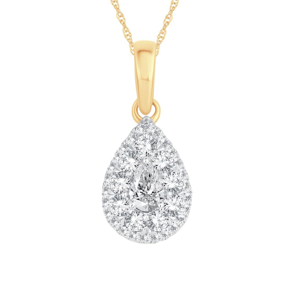 14K Yellow Gold Exquisite 0.50Ct Diamond Pendants