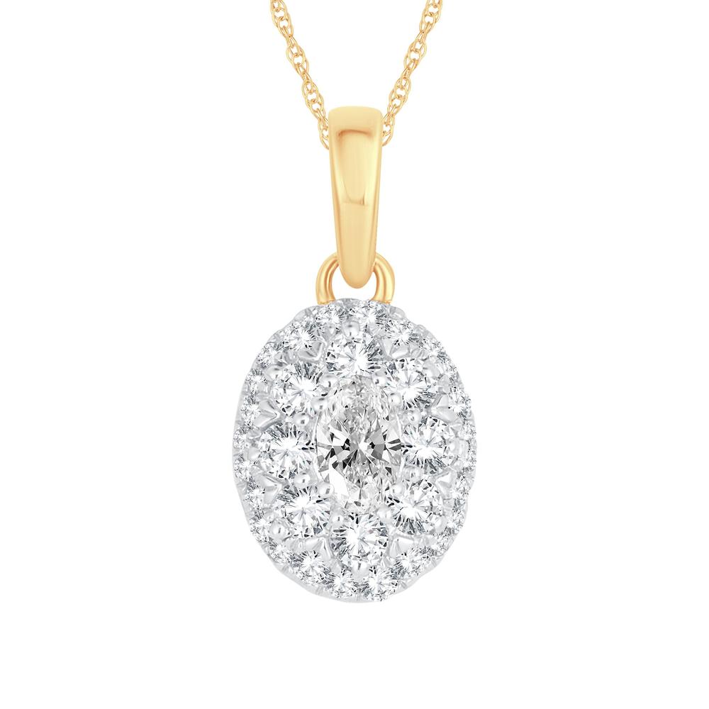 14K Yellow Gold Gorgeous 0.50Ct Diamond Pendants