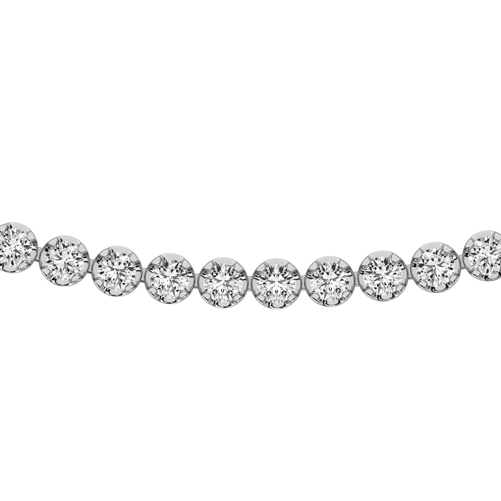 14K White Gold 3 1/3 Ct.Tw. Diamond Fashion Necklace (13 inches + 3 inches extender chain)