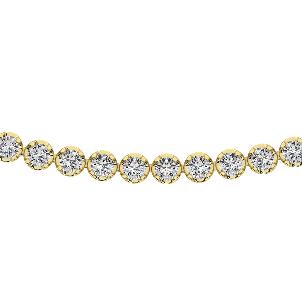 14K Yellow Gold 3 1/3 Ct.Tw. Diamond Fashion Necklace (13 inches + 3 inches extender chain)