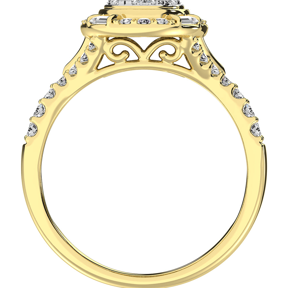 14K Yellow Gold 1 Ct.Tw. Diamond Pear Shape Engagement Ring