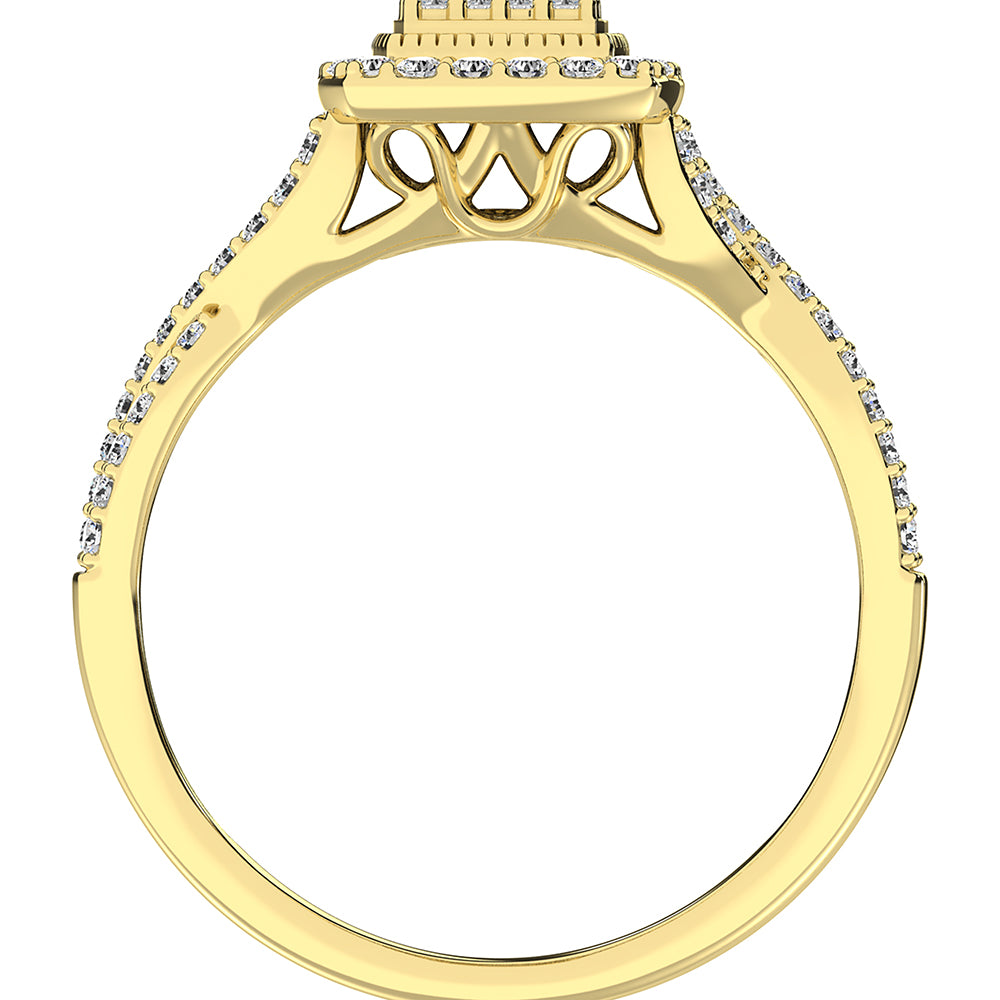 14K Yellow Gold 1/2 Ct.Tw. Diamond Pear Shape Engagement Ring