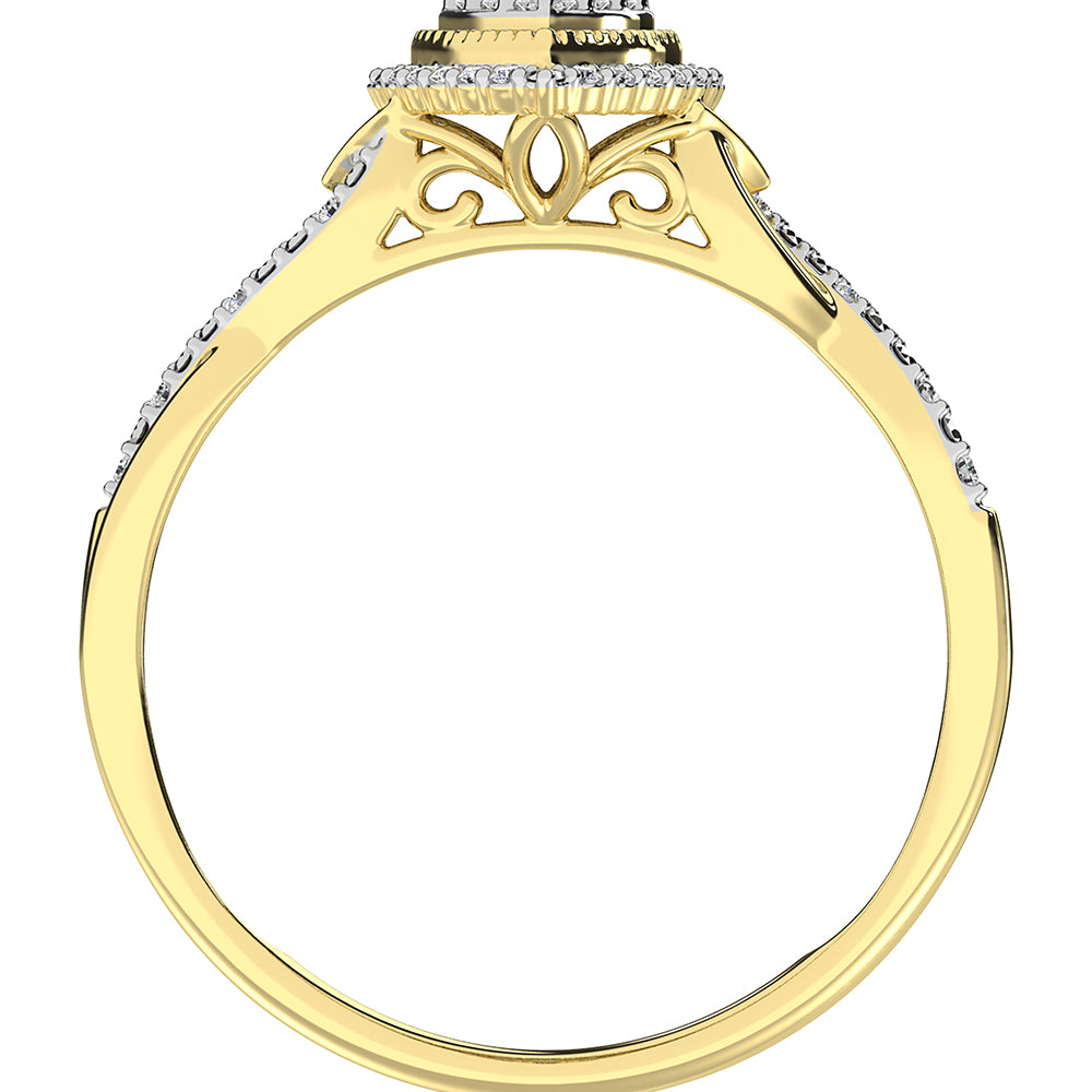 10K Yellow Gold 1/2 Ct.Tw. Diamond Pear Shape Engagement Ring