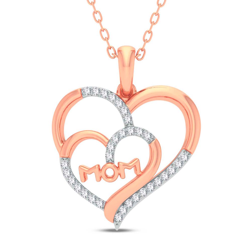 10K Rose Gold 0.13Ct Diamond Pendant