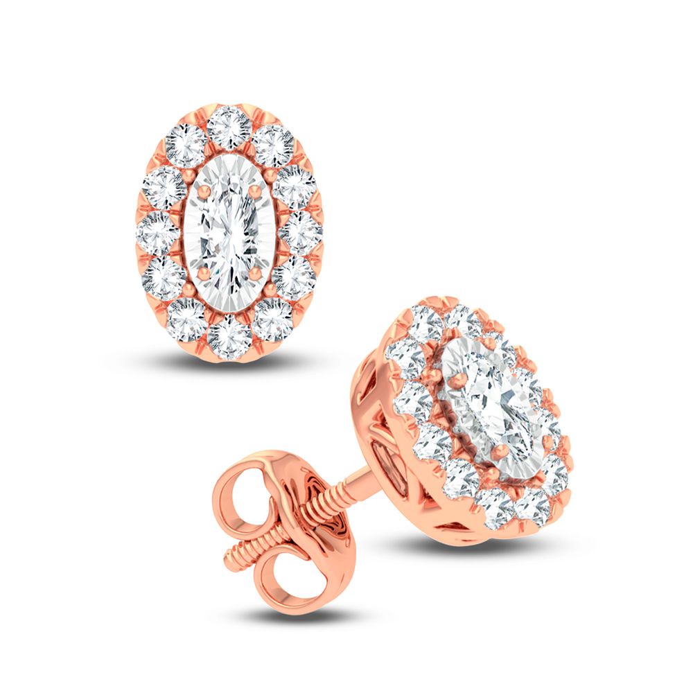 14K Rose Gold 0.40Ct Diamond Earring