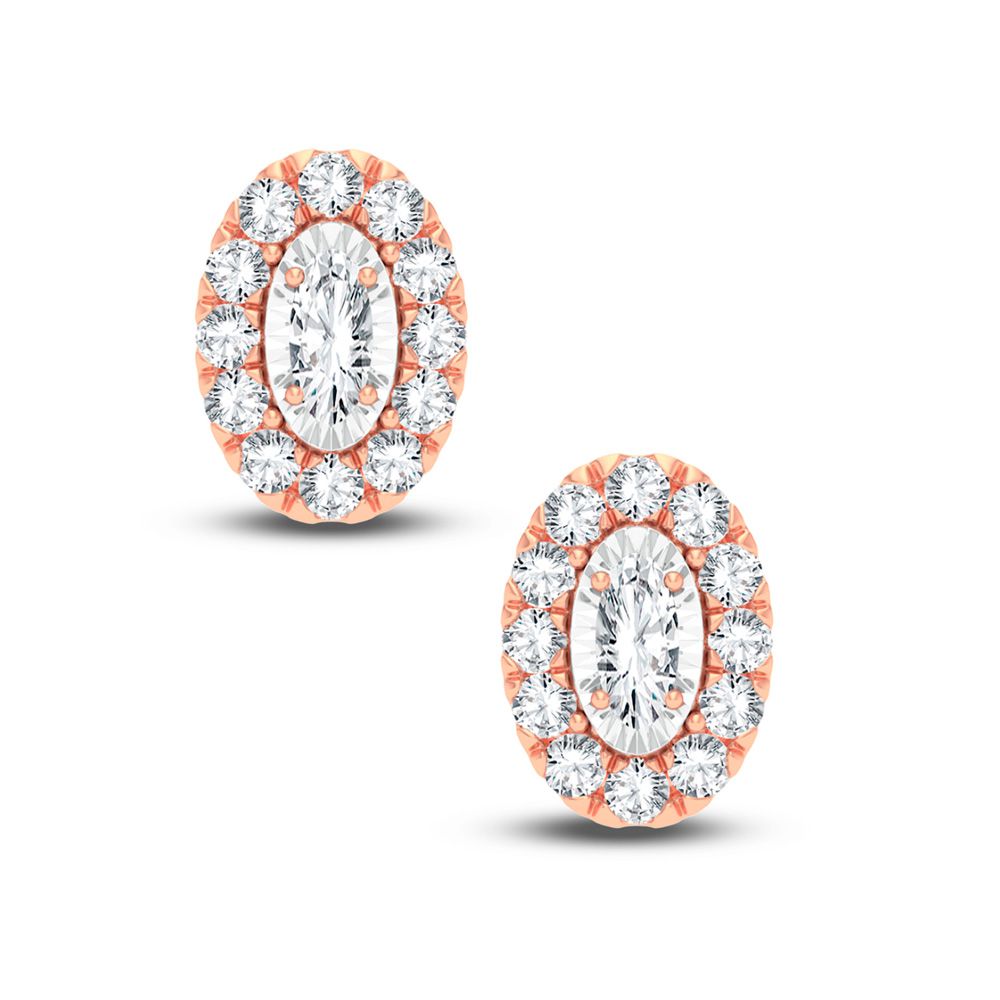 14K Rose Gold 0.40Ct Diamond Earring