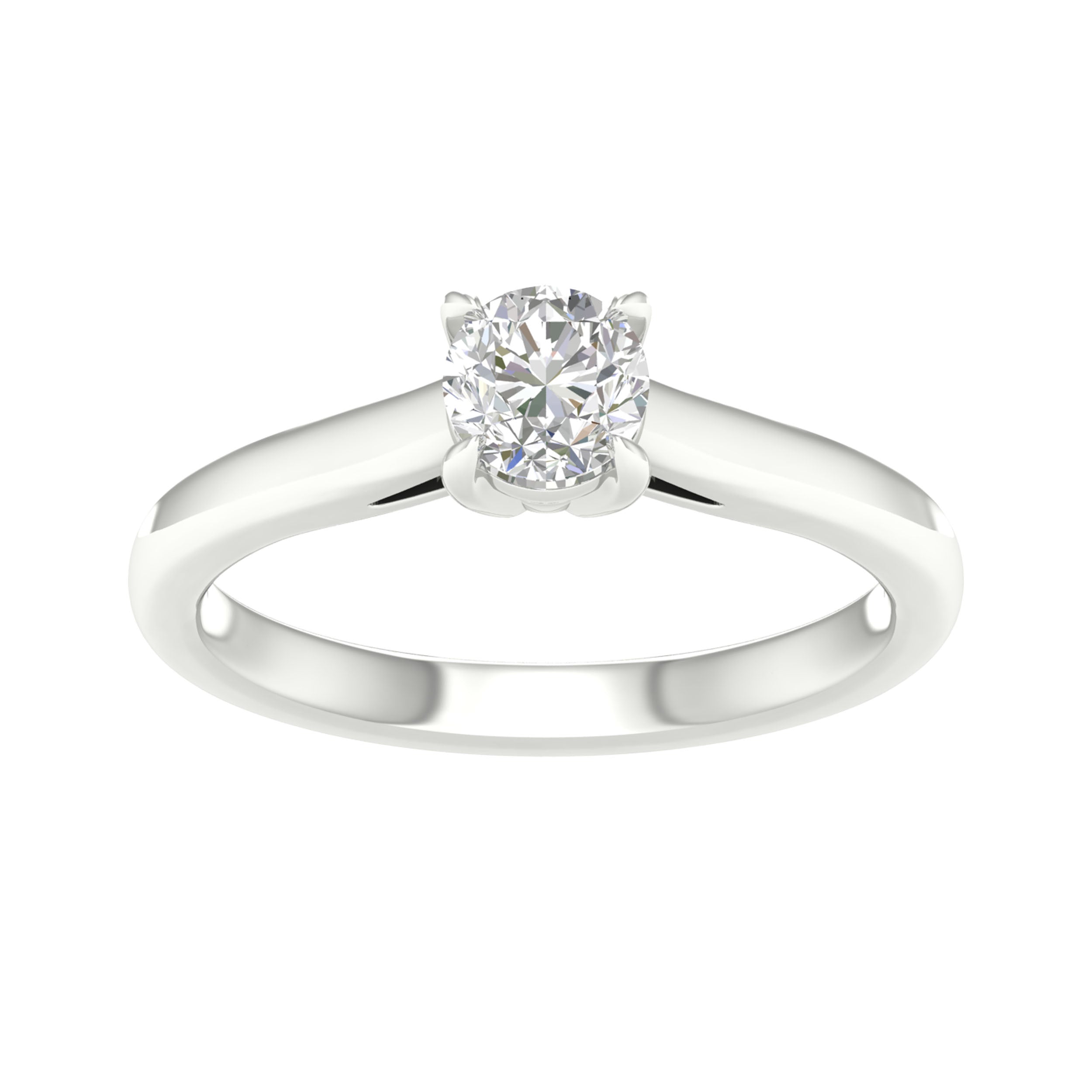 14K White Gold 0.50Ct  Certified Lab Grown Diamond Ring( Igi Certified )