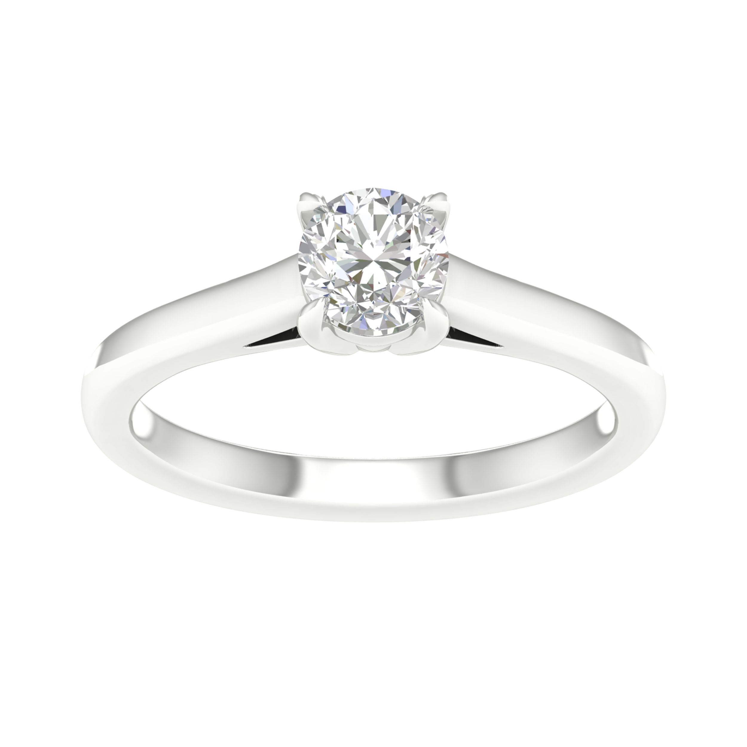 14K White Gold  0.75Ct Certified Lab Grown Diamond Ring ( Igi Certified )