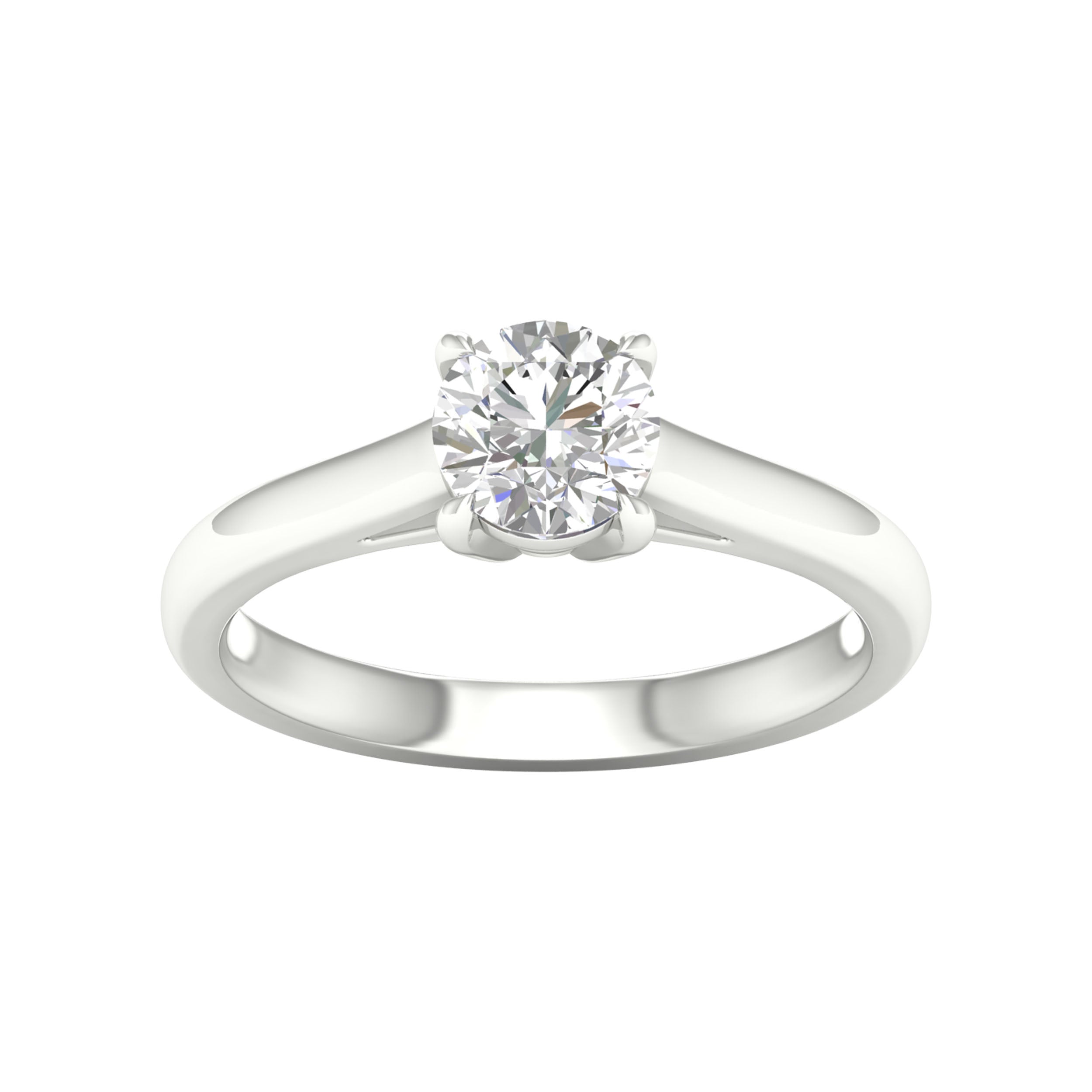 14K White Gold  1.00Ct Certified Lab Grown Diamond Ring ( Igi Certified )