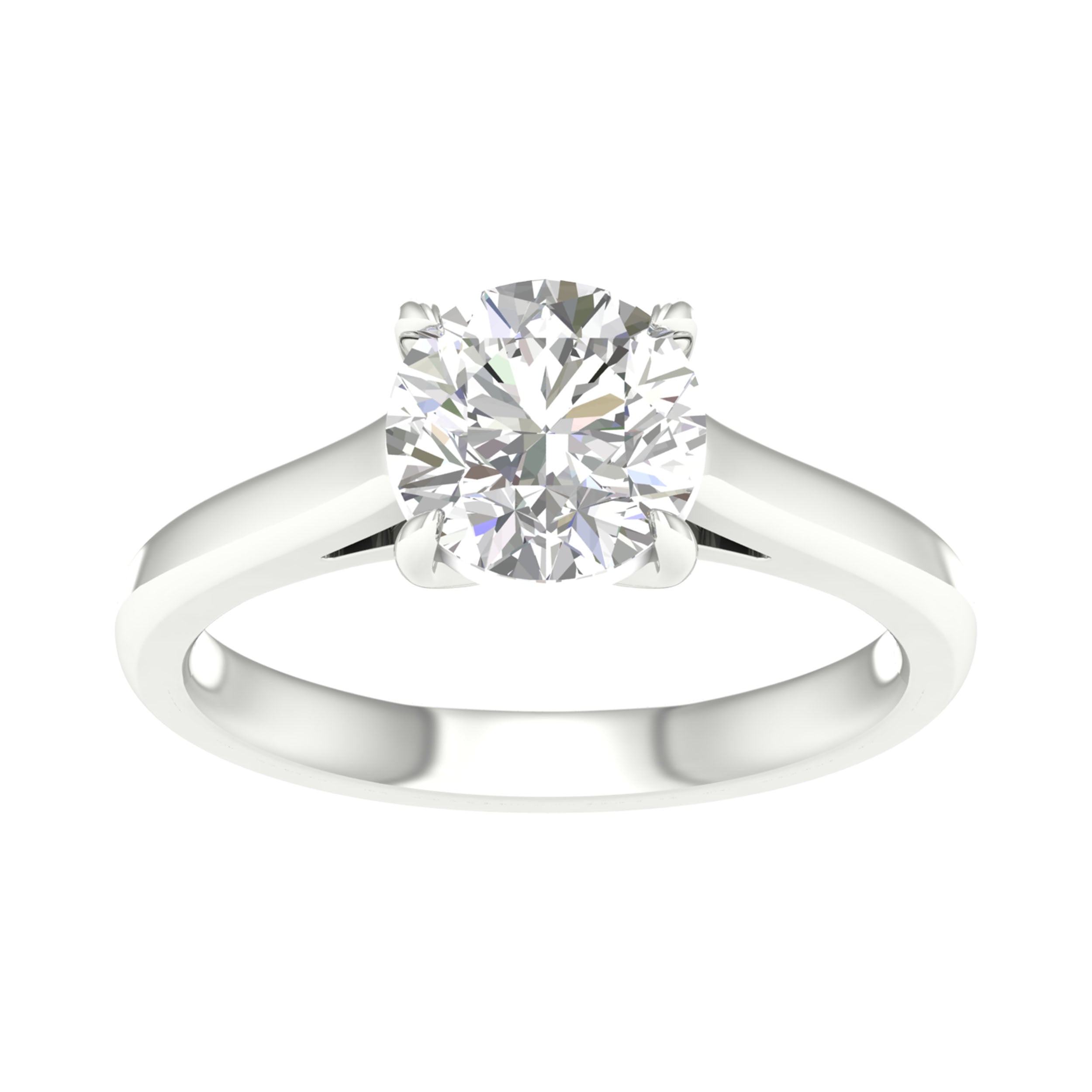 14K White Gold 2.00Ct Certified Lab Grown Diamond Ring ( Igi Certified )