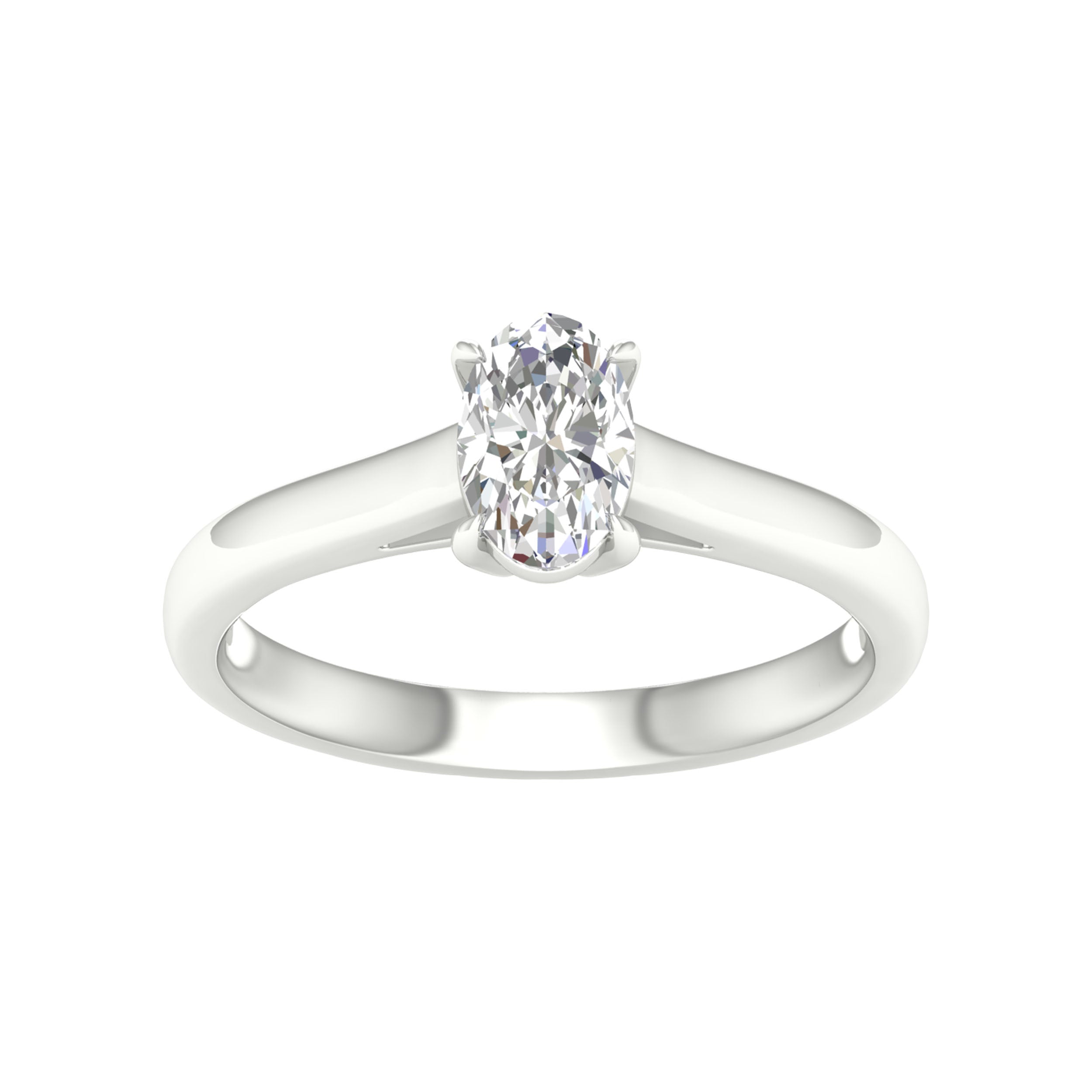 14K White Gold 0.75Ct Certified Lab Grown Diamond Ring ( Igi Certified )