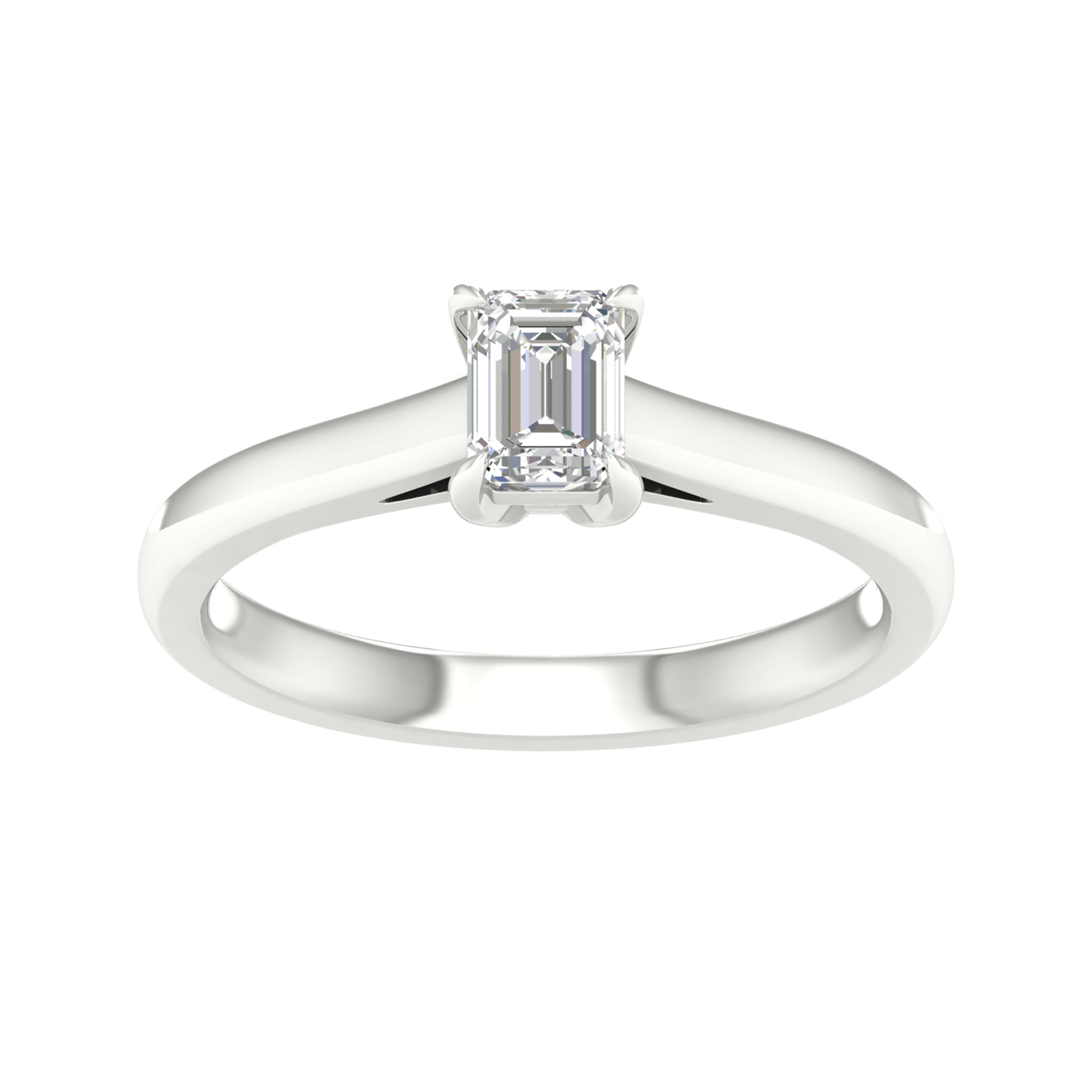 14K White Gold 0.50Ct Certified Lab Grown Diamond Ring ( Igi Certified )