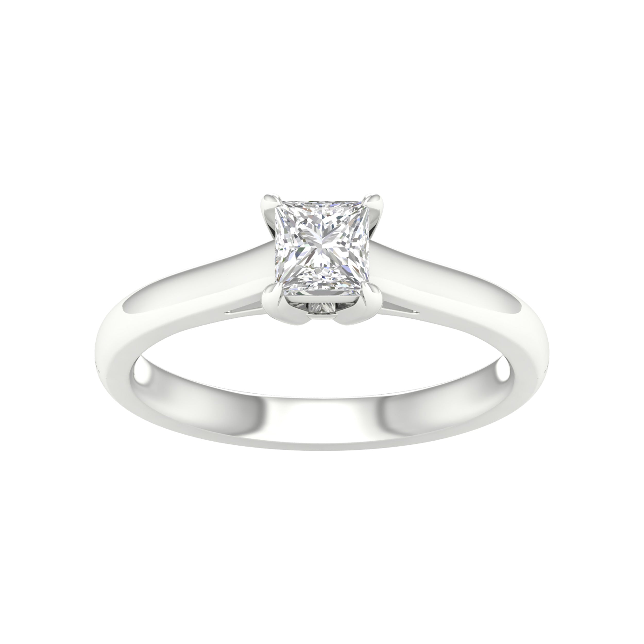 14K White Gold 0.50Ct Certified Lab Grown Diamond Ring ( Igi Certified )