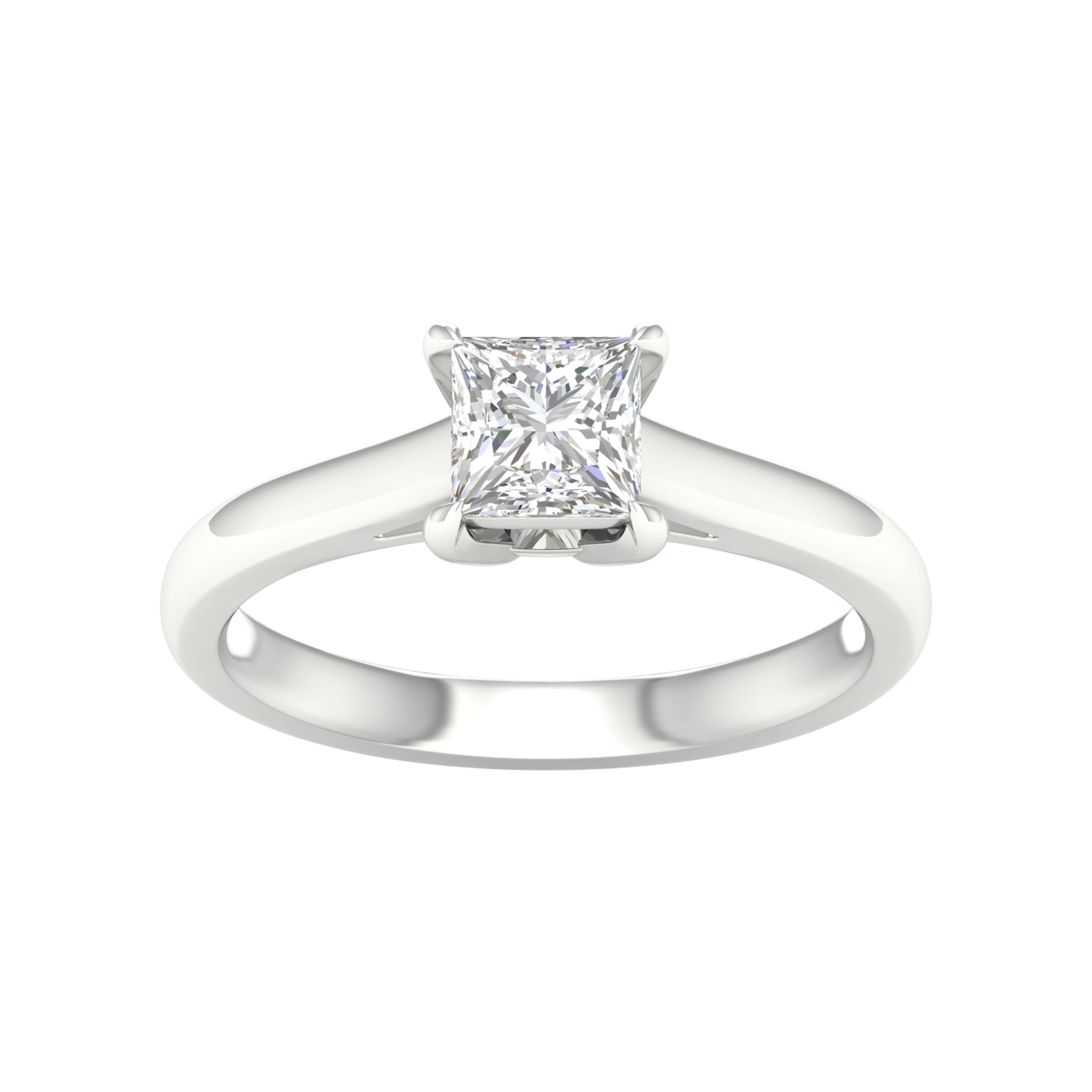 14K White Gold 1.00Ct Certified Lab Grown Diamond Ring ( Igi Certified )