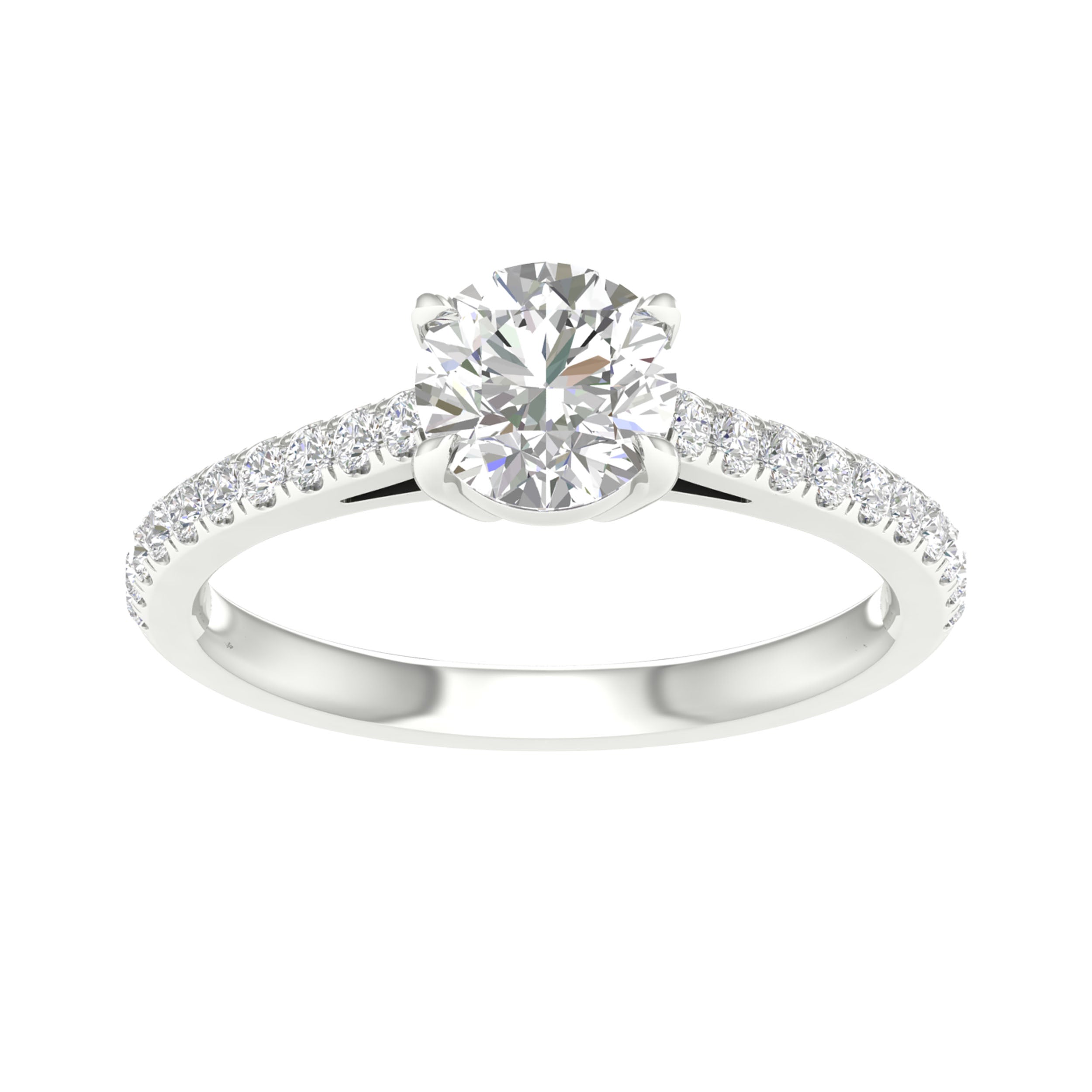 14K White Gold 2.00Ct Certified Lab Grown Diamond Ring