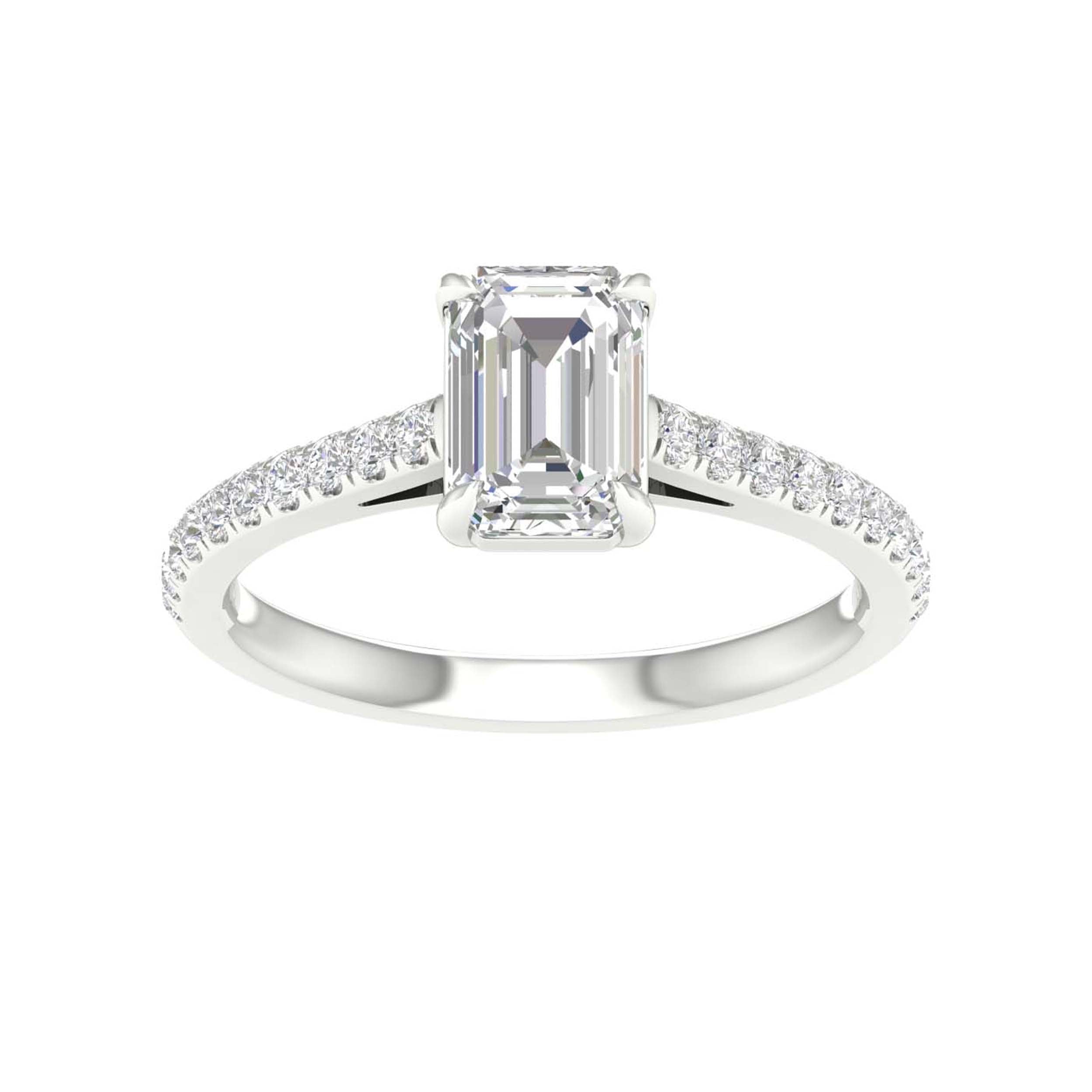 14K White Gold 1.25Ct Certified Lab Grown Diamond Ring ( Igi Certified )