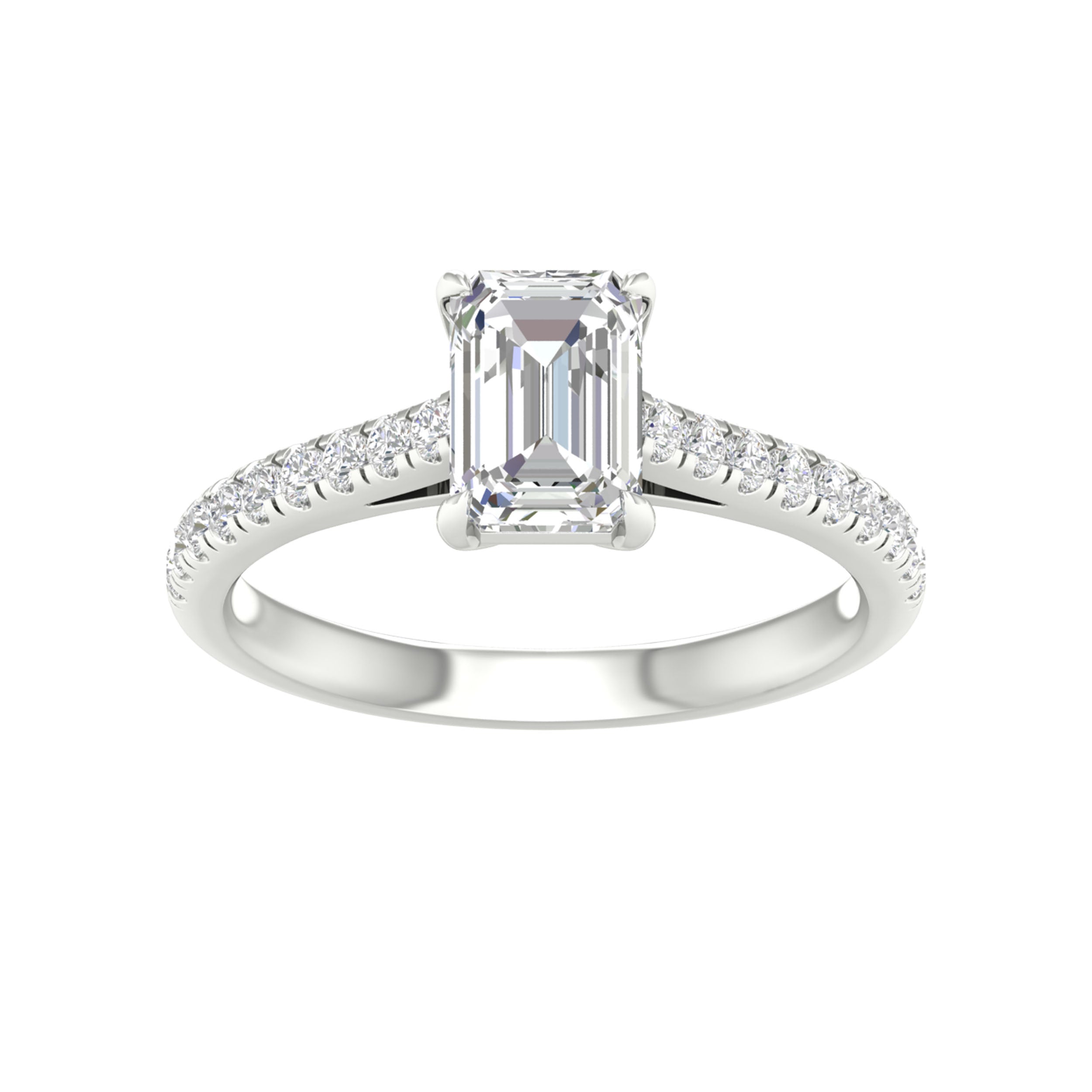 14K White Gold 1.75Ct Certified Lab Grown Diamond Ring ( Igi Certified )