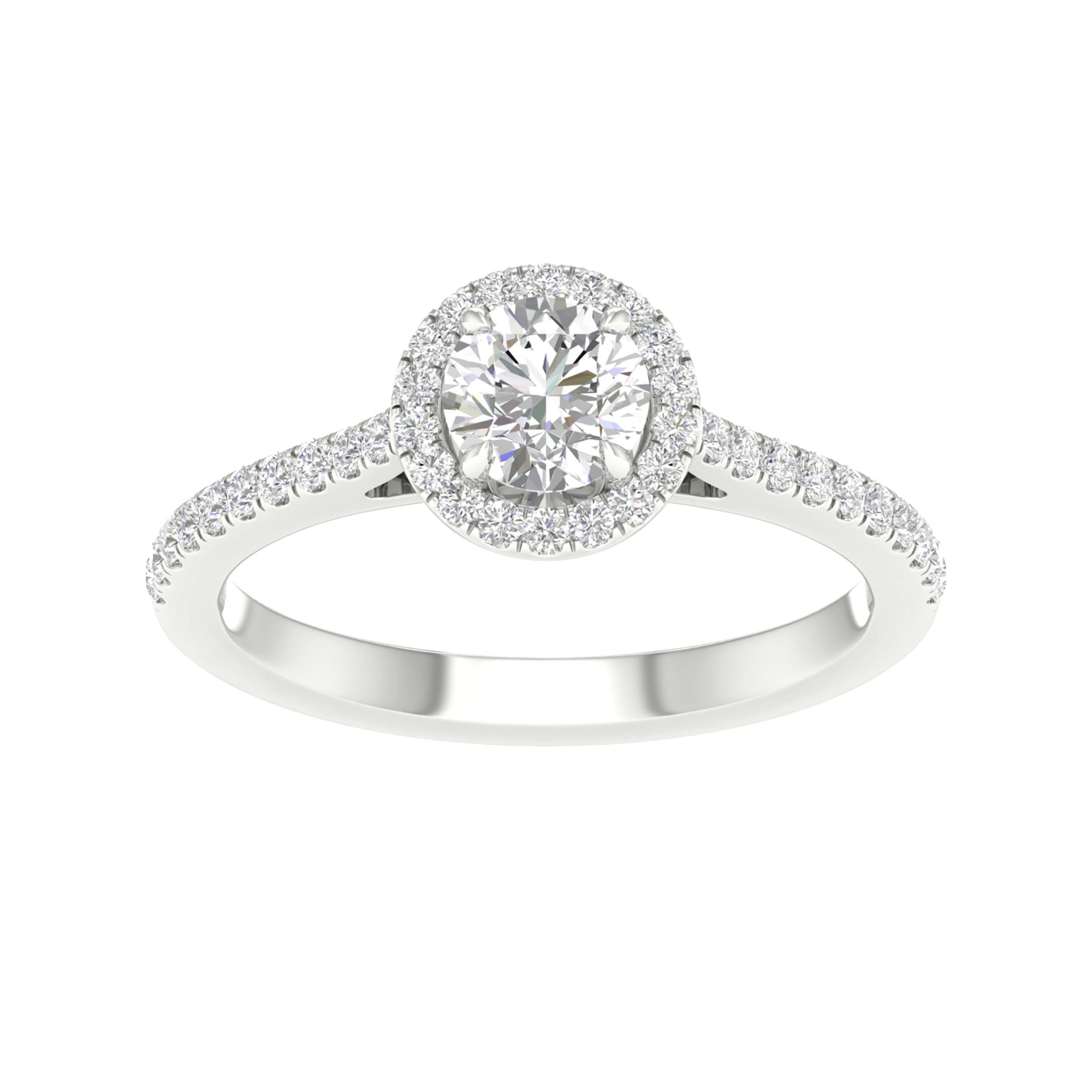 14K White Gold 1.00Ct Certified Lab Grown Diamond Ring ( Igi Certified )