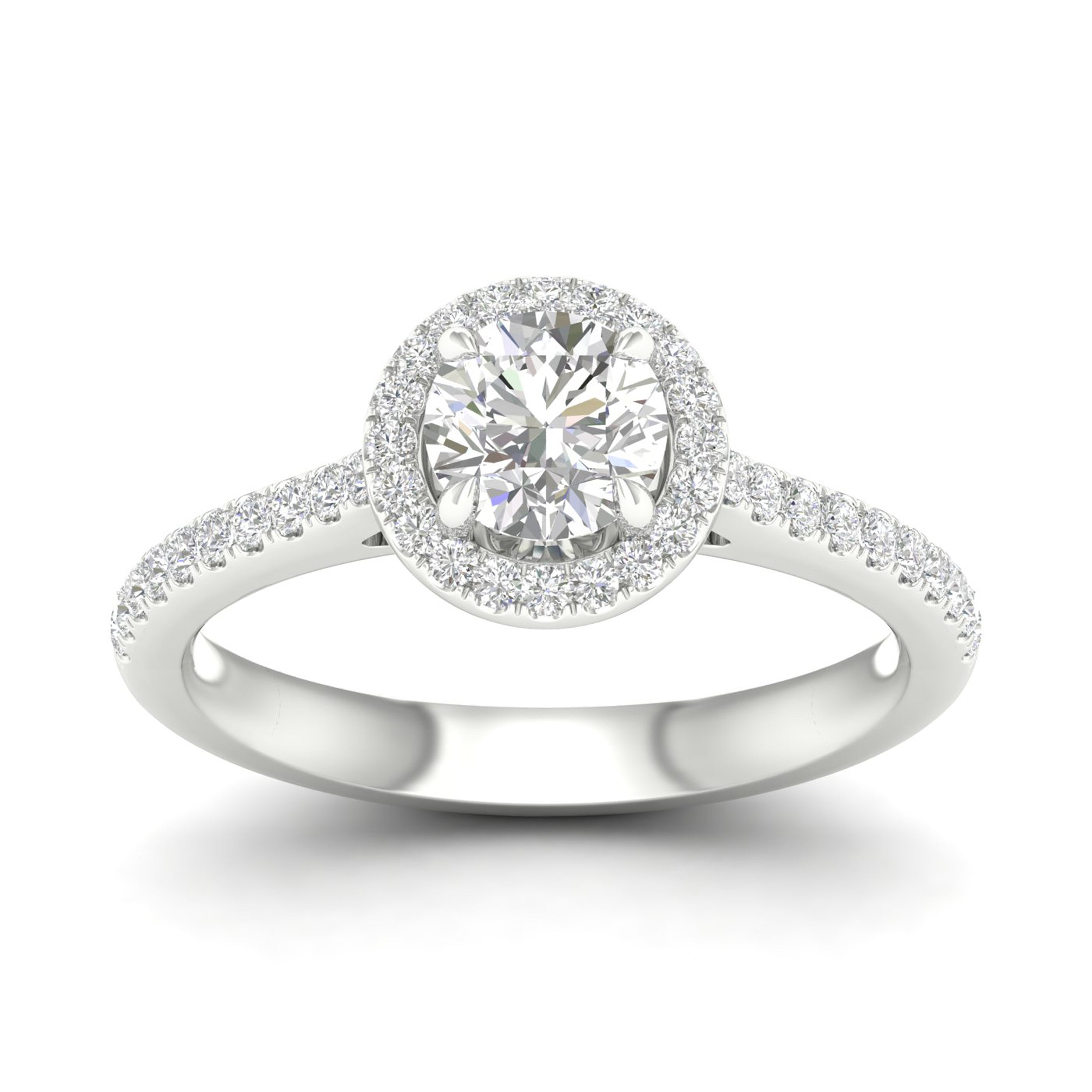 14K White Gold 1.25Ct Certified Lab Grown Diamond Ring ( Igi Certified )