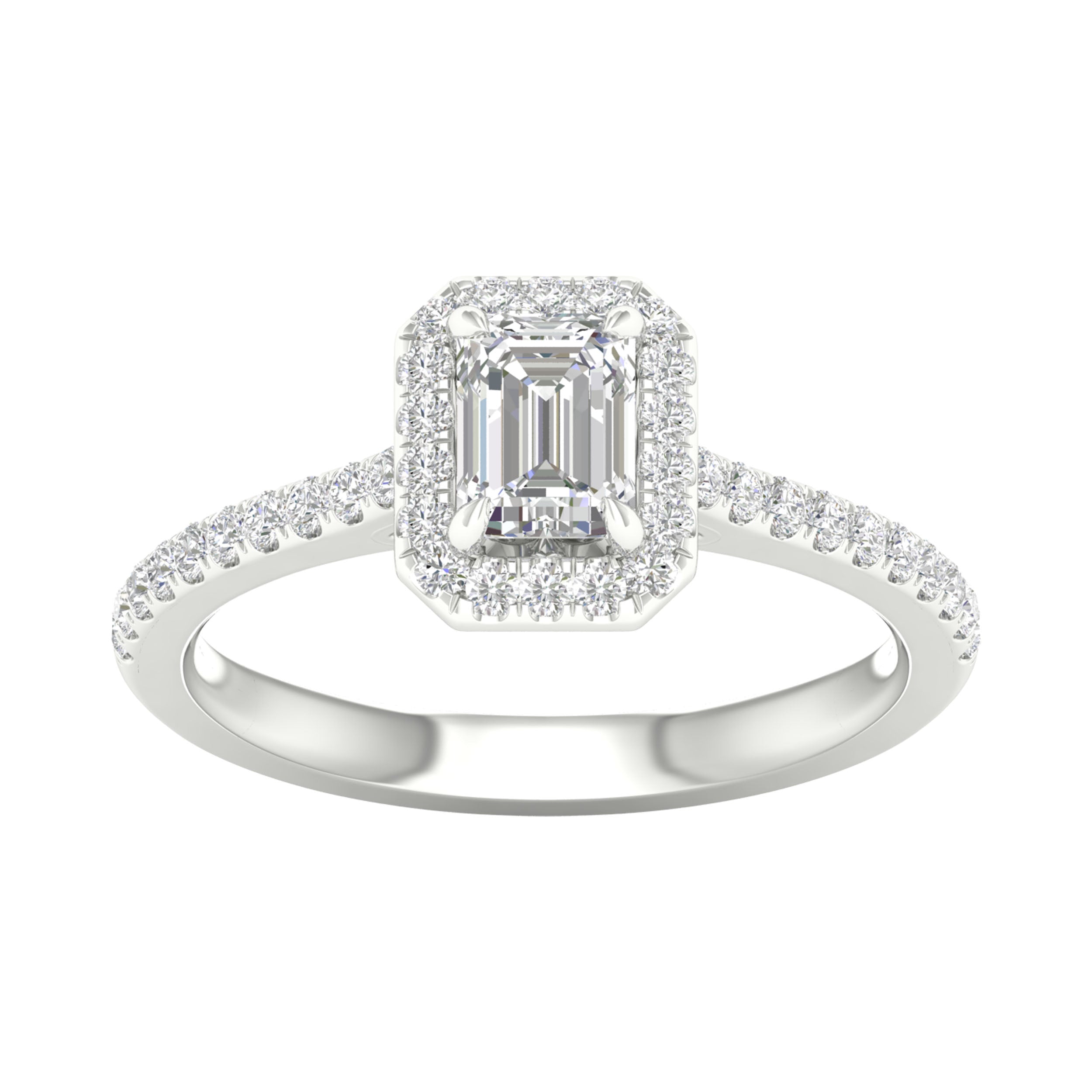 14K White Gold 1.00Ct Certified Lab Grown Diamond Ring ( Igi Certified )