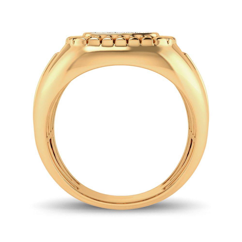 10K Yellow Gold 0.20Ct Diamond Mens Ring