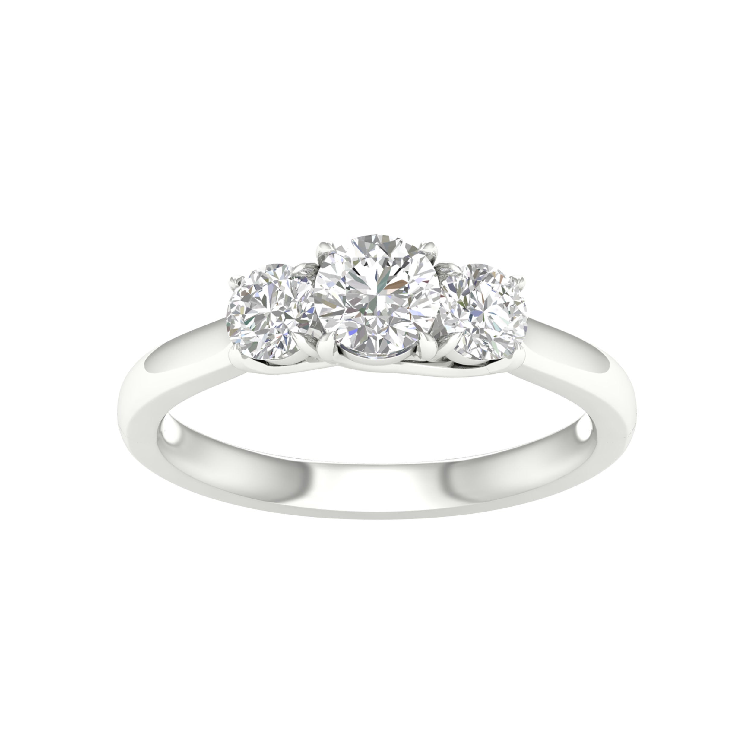 14K White Gold 1.00Ct Certified Lab Grown Diamond Ring ( Igi Certified )