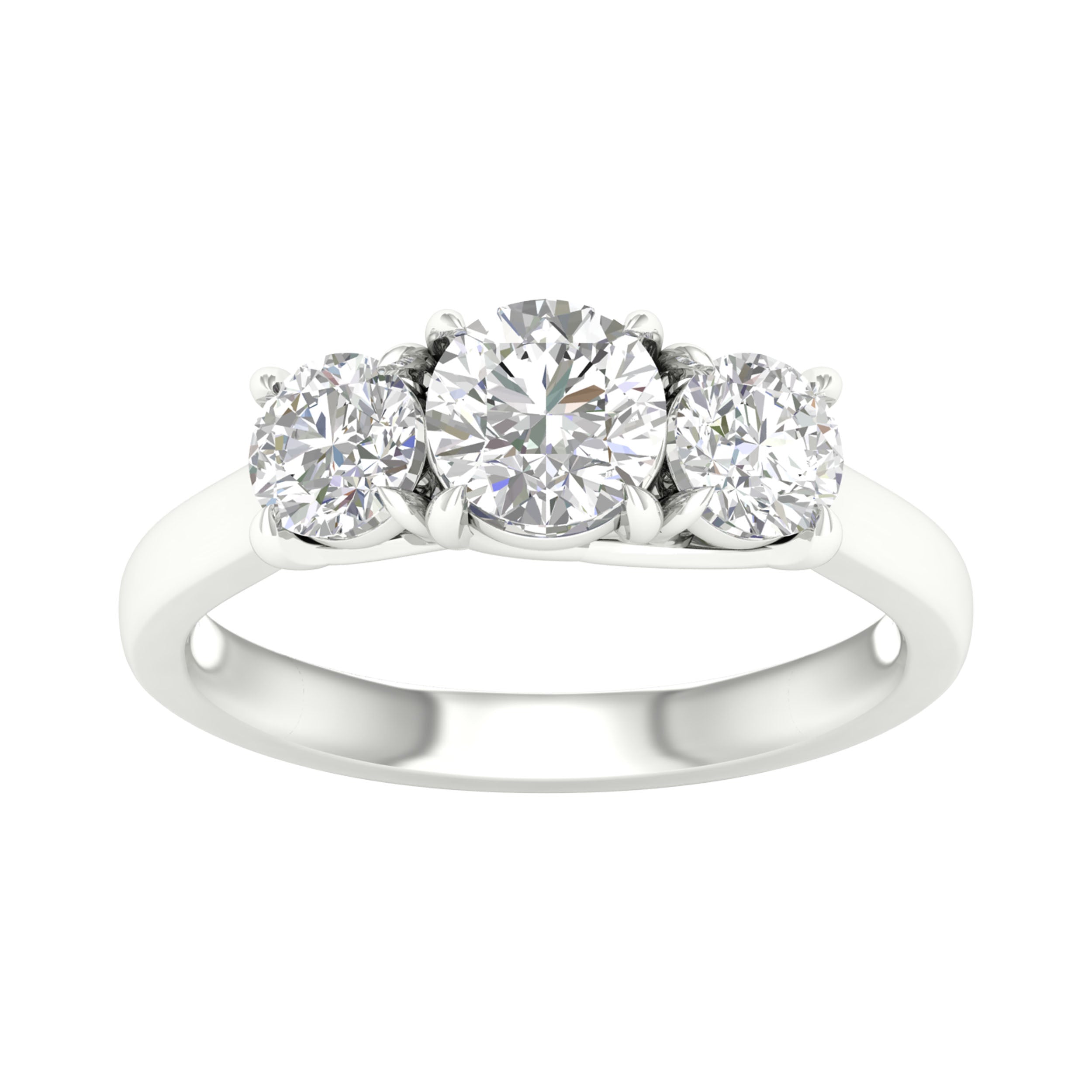 14K White Gold 2.00Ct Certified Lab Grown Diamond Ring ( Igi Certified )