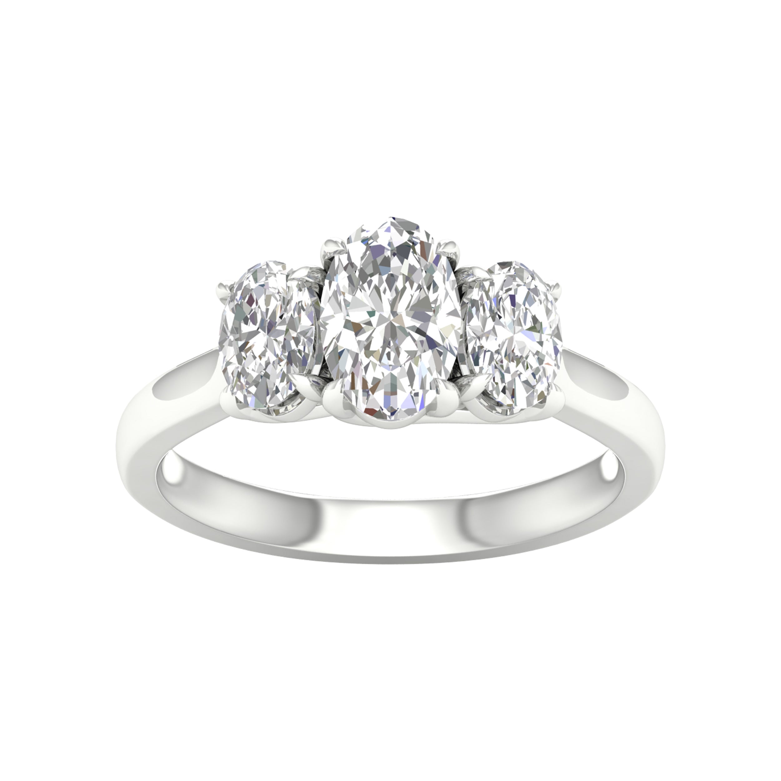 14K White Gold 2.00Ct Certified Lab Grown Diamond Ring ( Igi Certified )