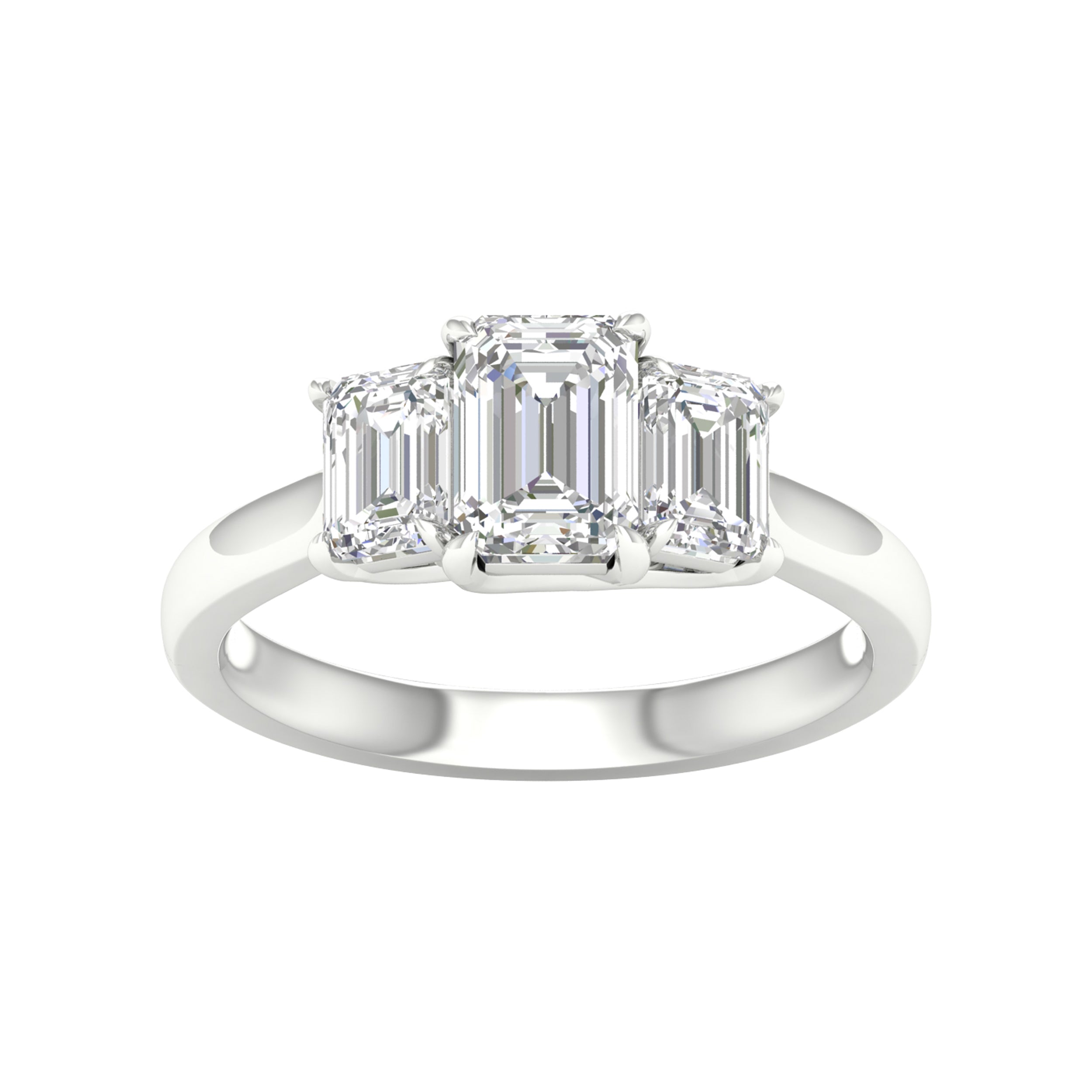 14K White Gold 2.00Ct Certified Lab Grown Diamond Ring ( Igi Certified )