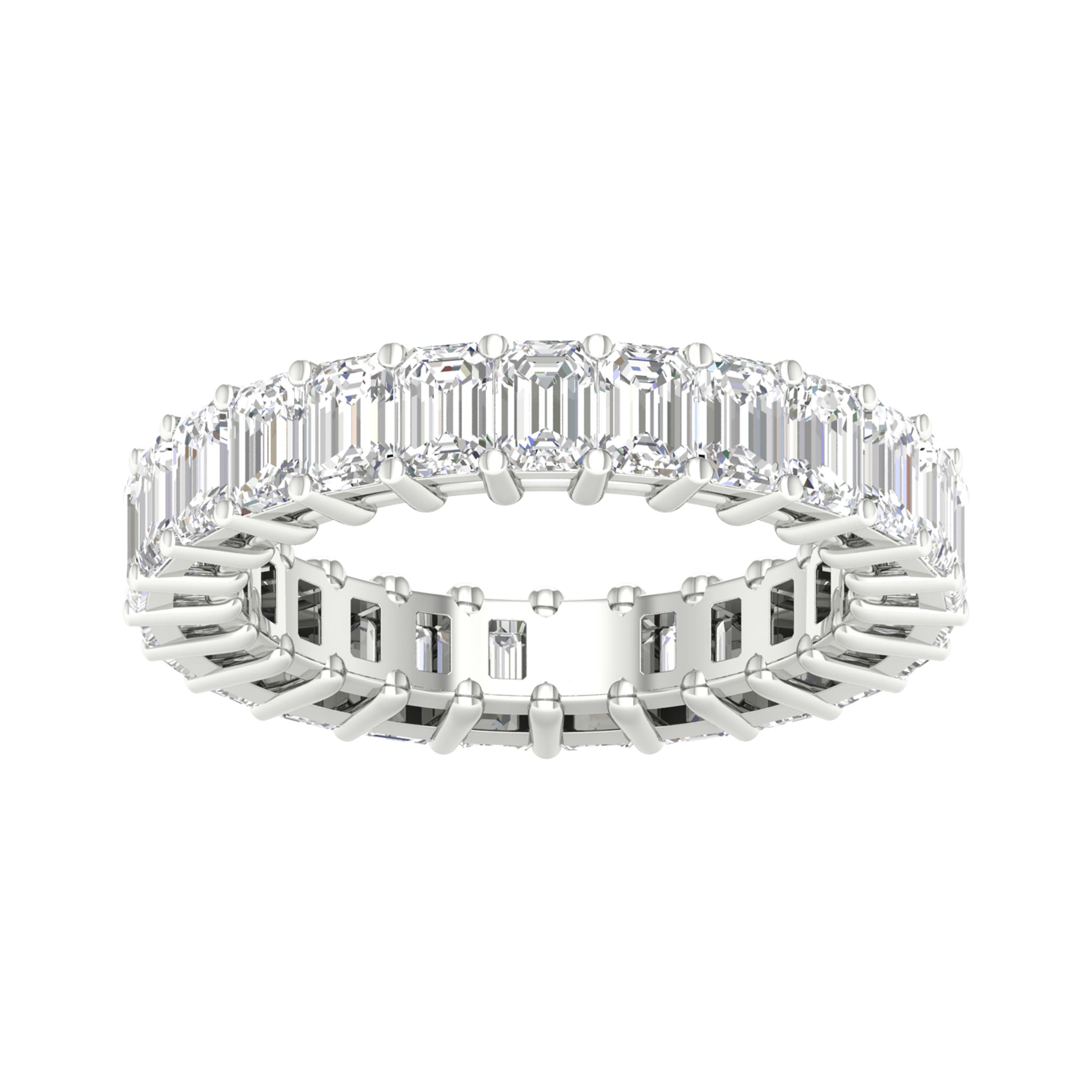 14K White Gold 5.00Ct Certified Lab Grown Diamond Band ( Igi Certified )