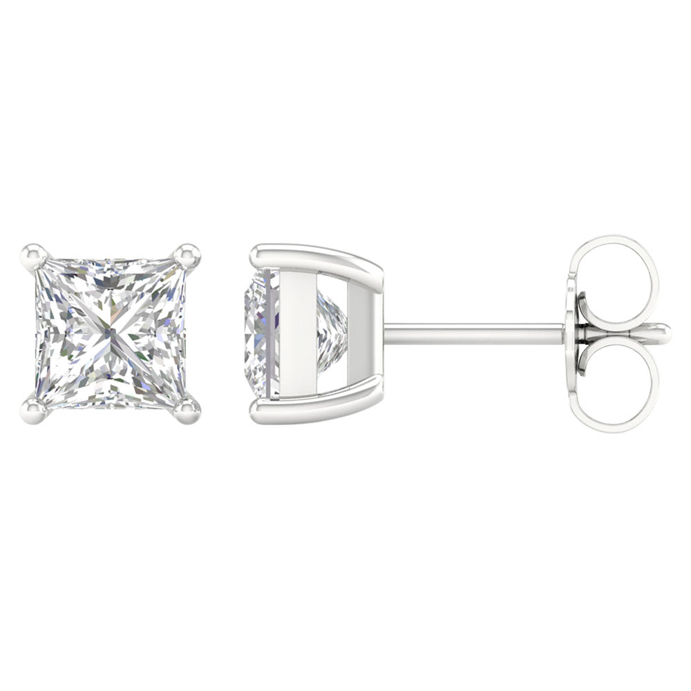 14K White Gold 1.00Ct Certified Lab Grown Diamond Earrings ( Igi Certified )