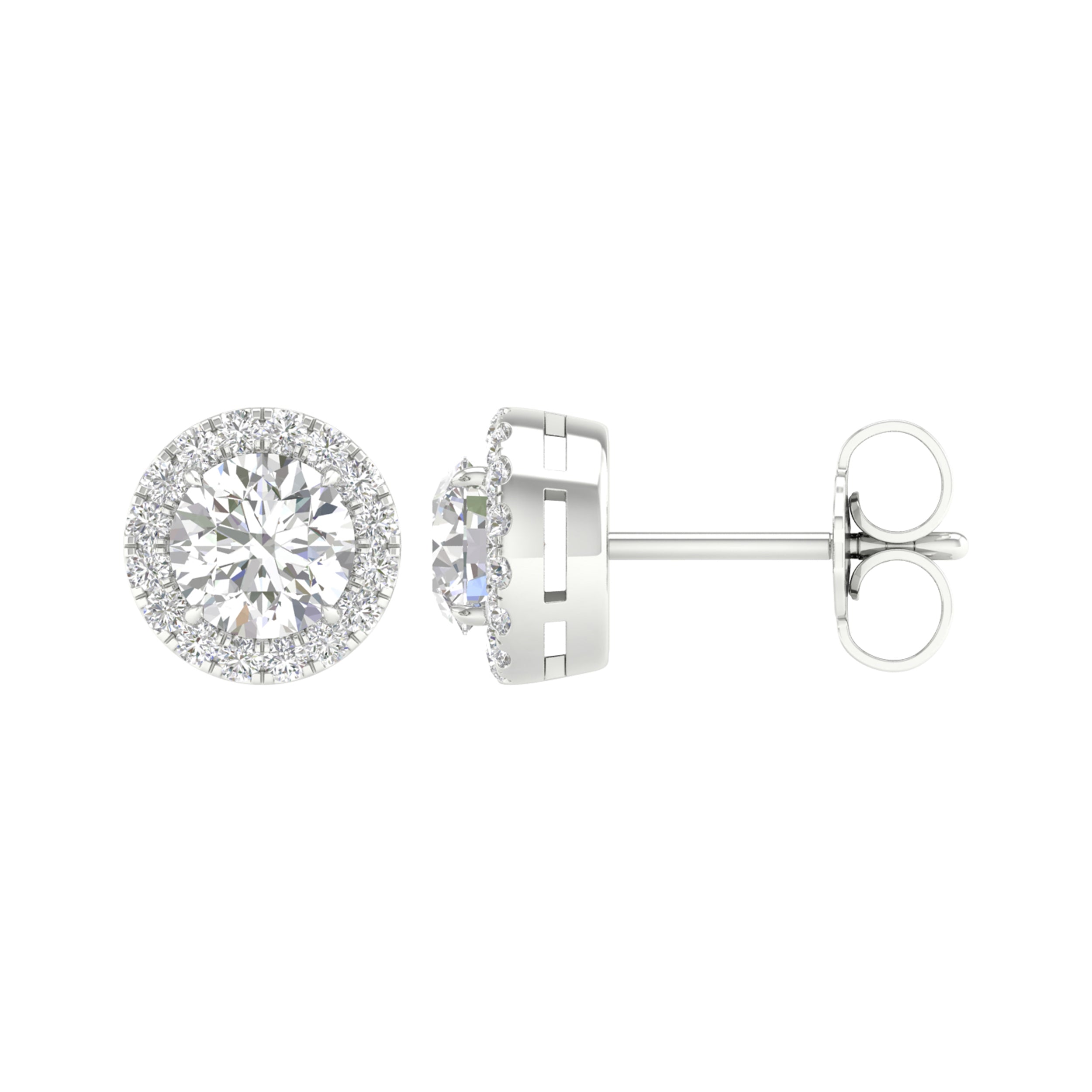 14K White Gold 1.16Ct Certified Lab Grown Diamond Earrings ( Igi Certified )