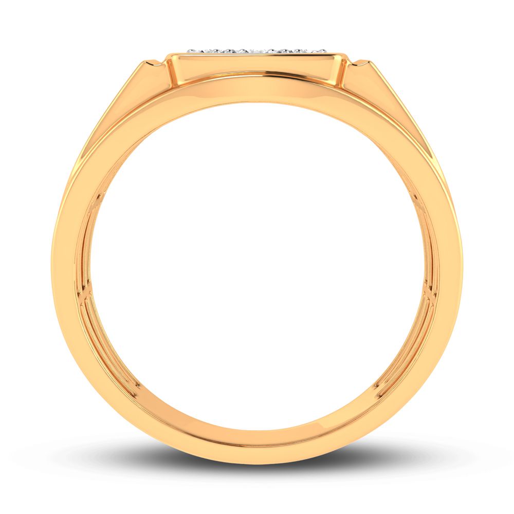 10K Yellow Gold 0.13Ct Diamond Mens Ring