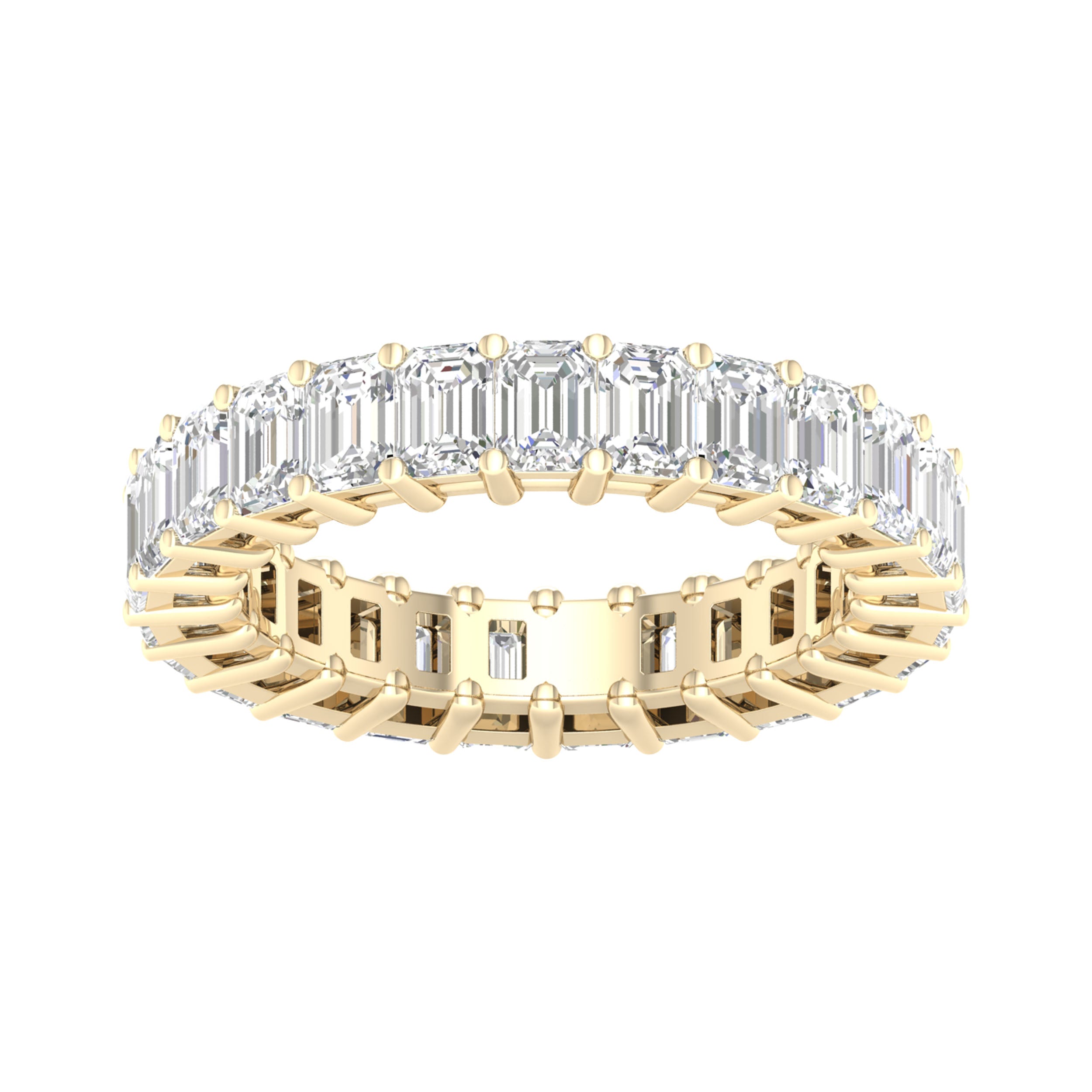 14K Yellow Gold 5.00Ct Certified Lab Grown Diamond Bands ( Igi Certified )