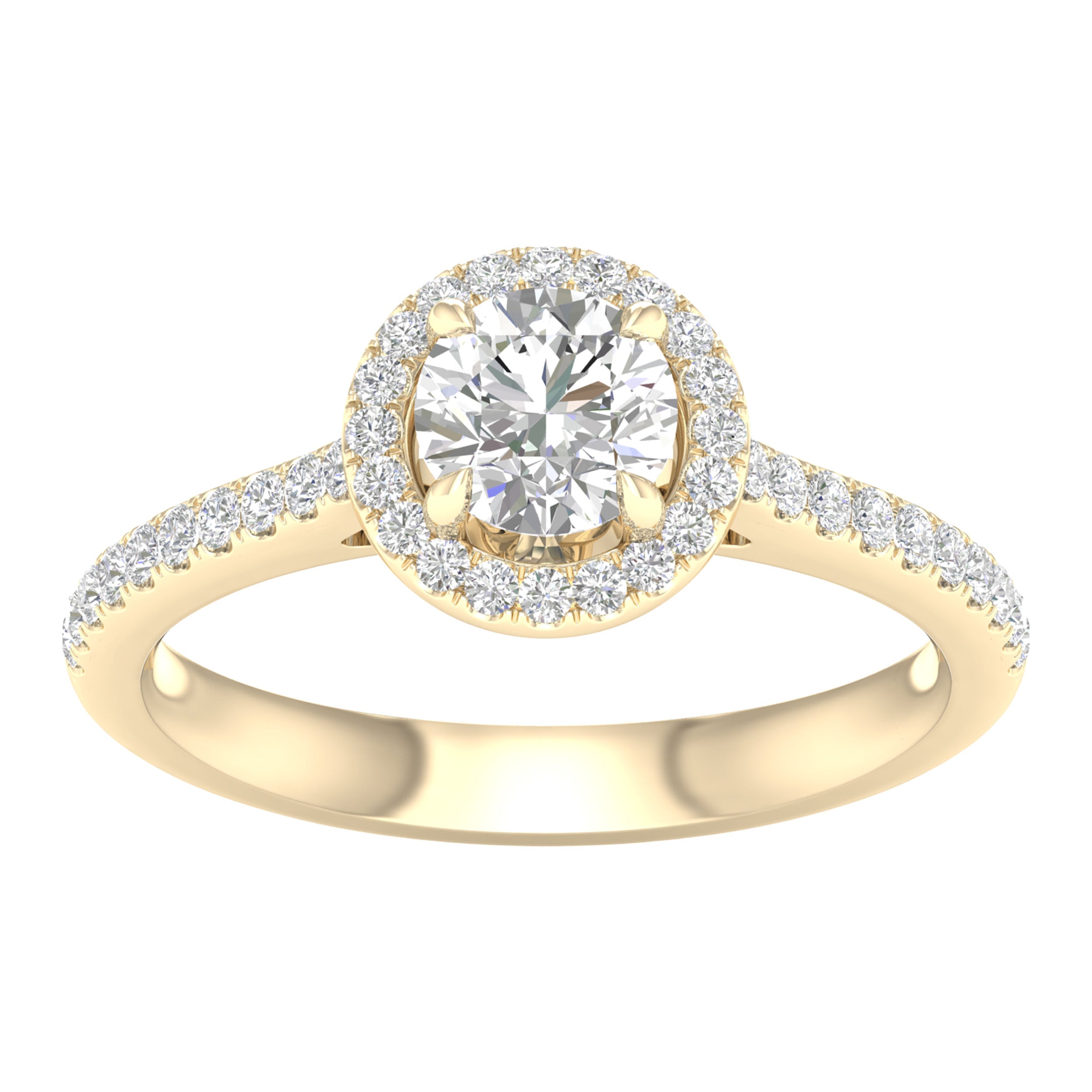 14K Yellow Gold 1.25Ct Certified Lab Grown Diamond Ring ( Igi Certified )