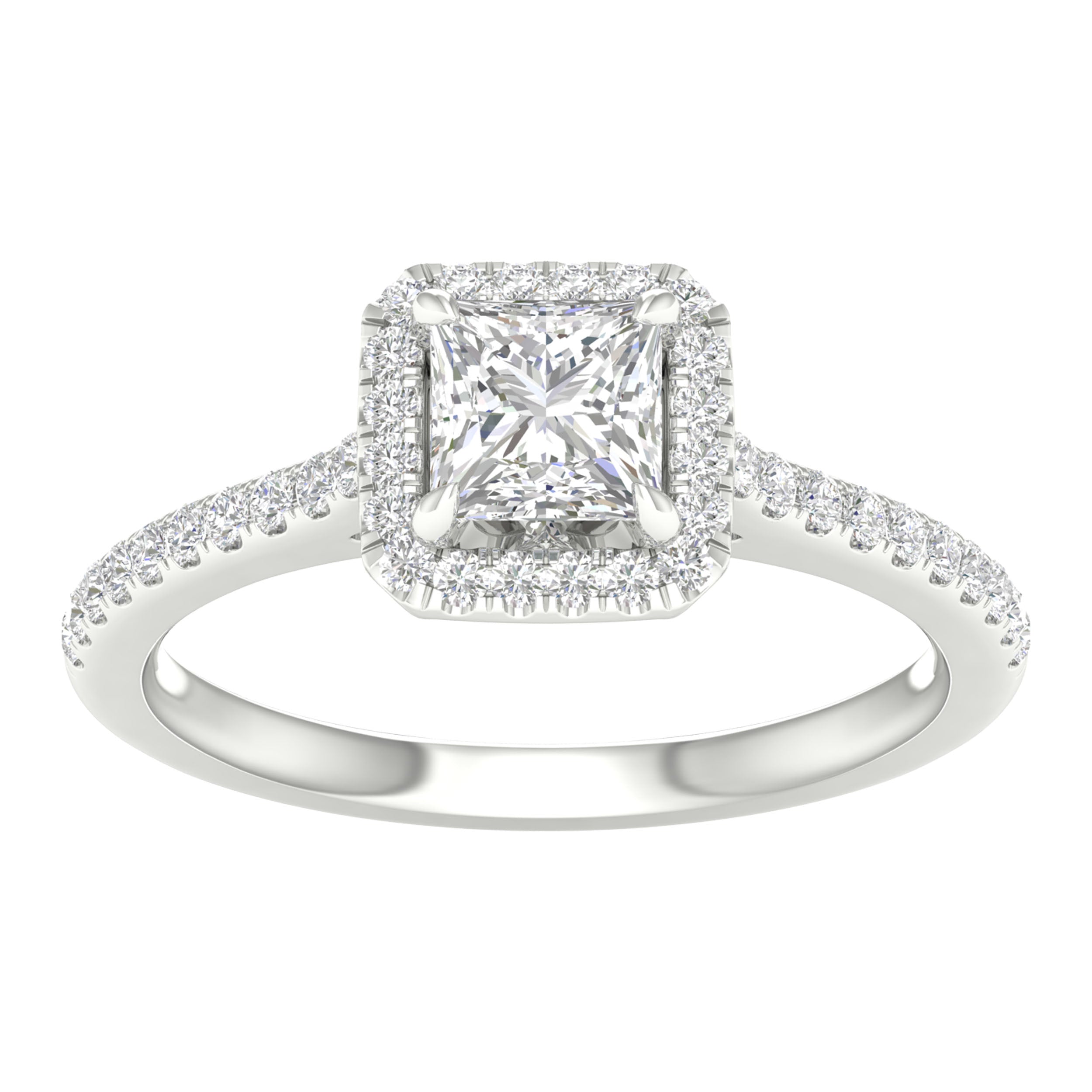 14K White Gold 1.25Ct  Certified Lab Grown Diamond Ring ( Igi Certified )