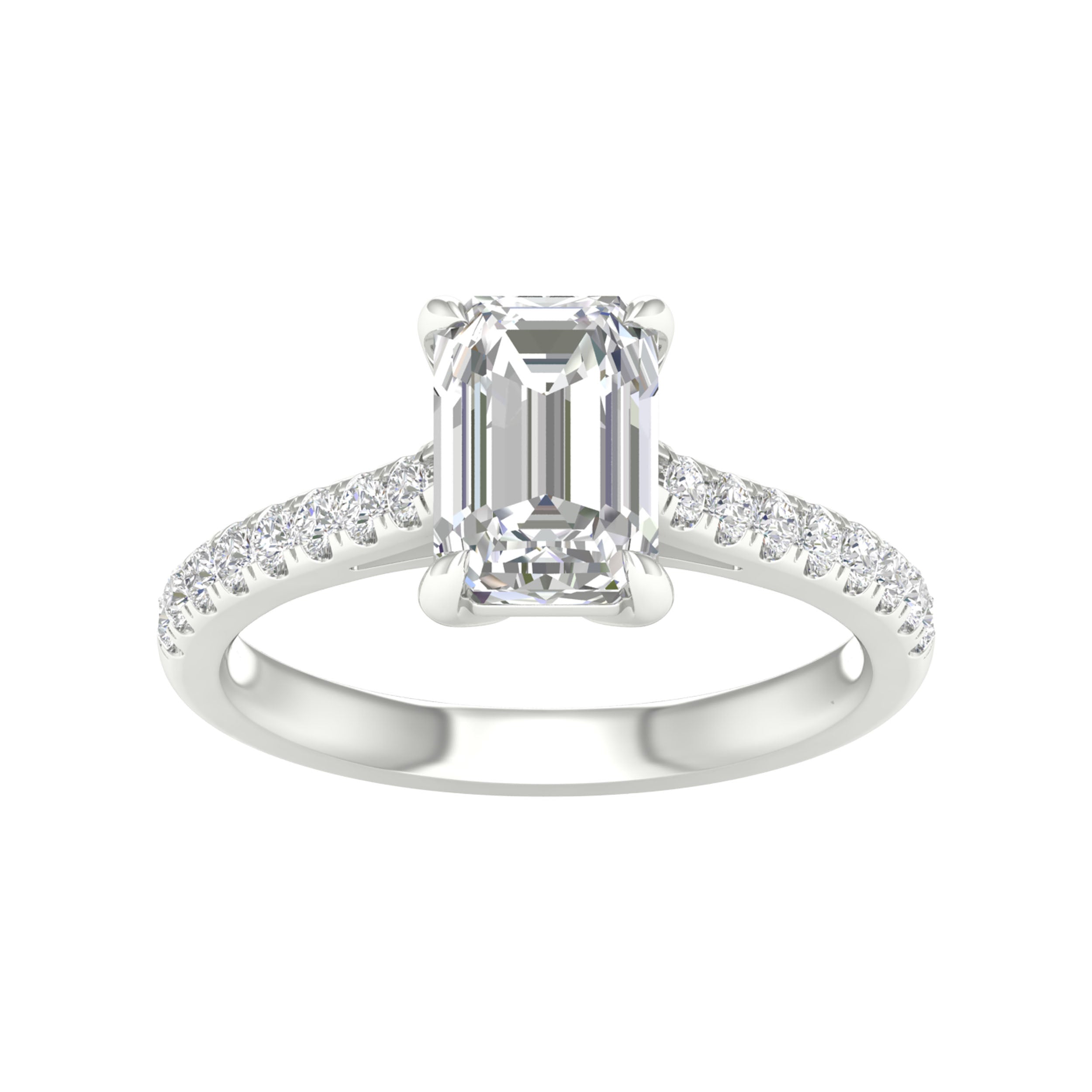 14K White Gold 2.25Ct Lab Grown Engagement Ring