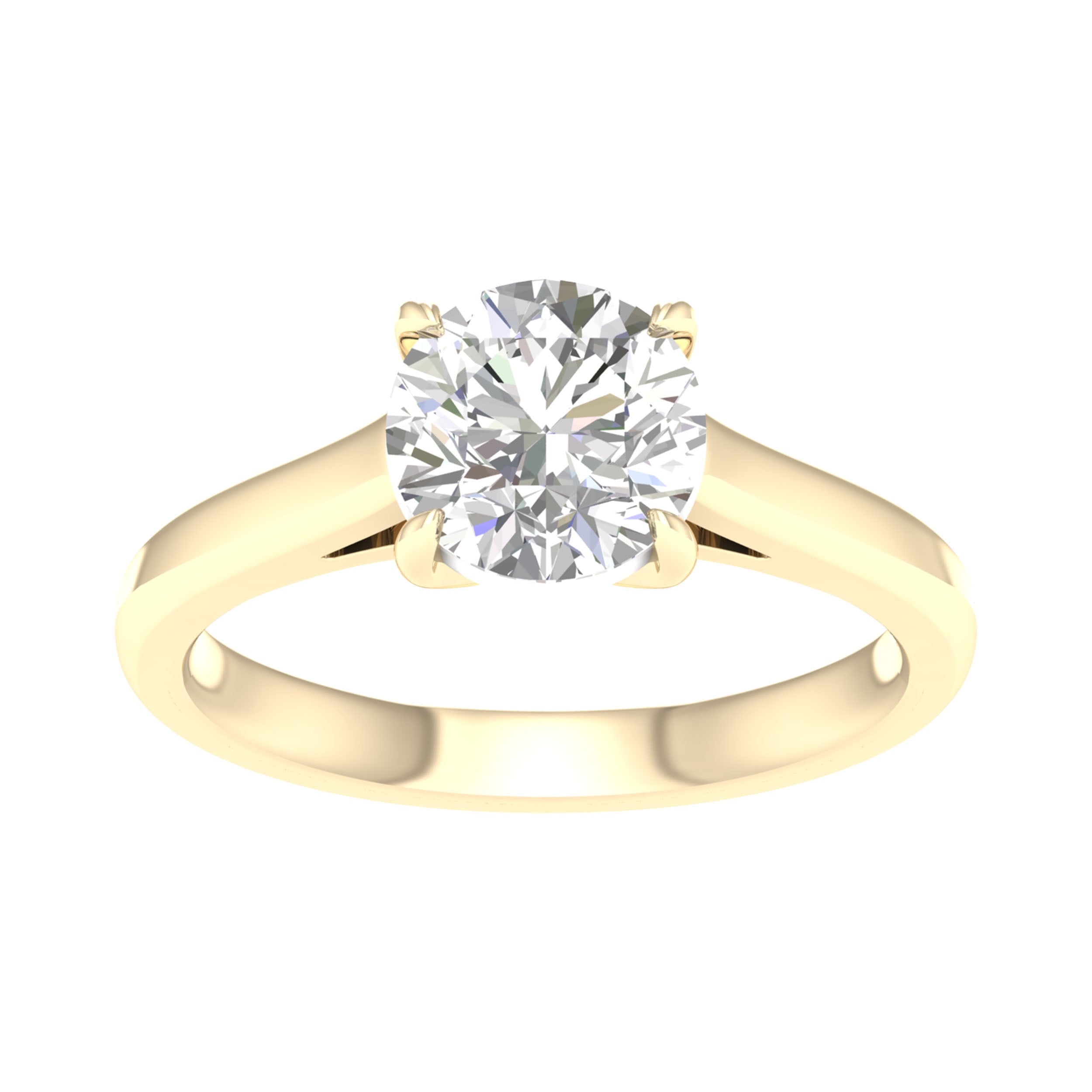 14K Yellow Gold 2.00Ct  Lab Diamond Ring