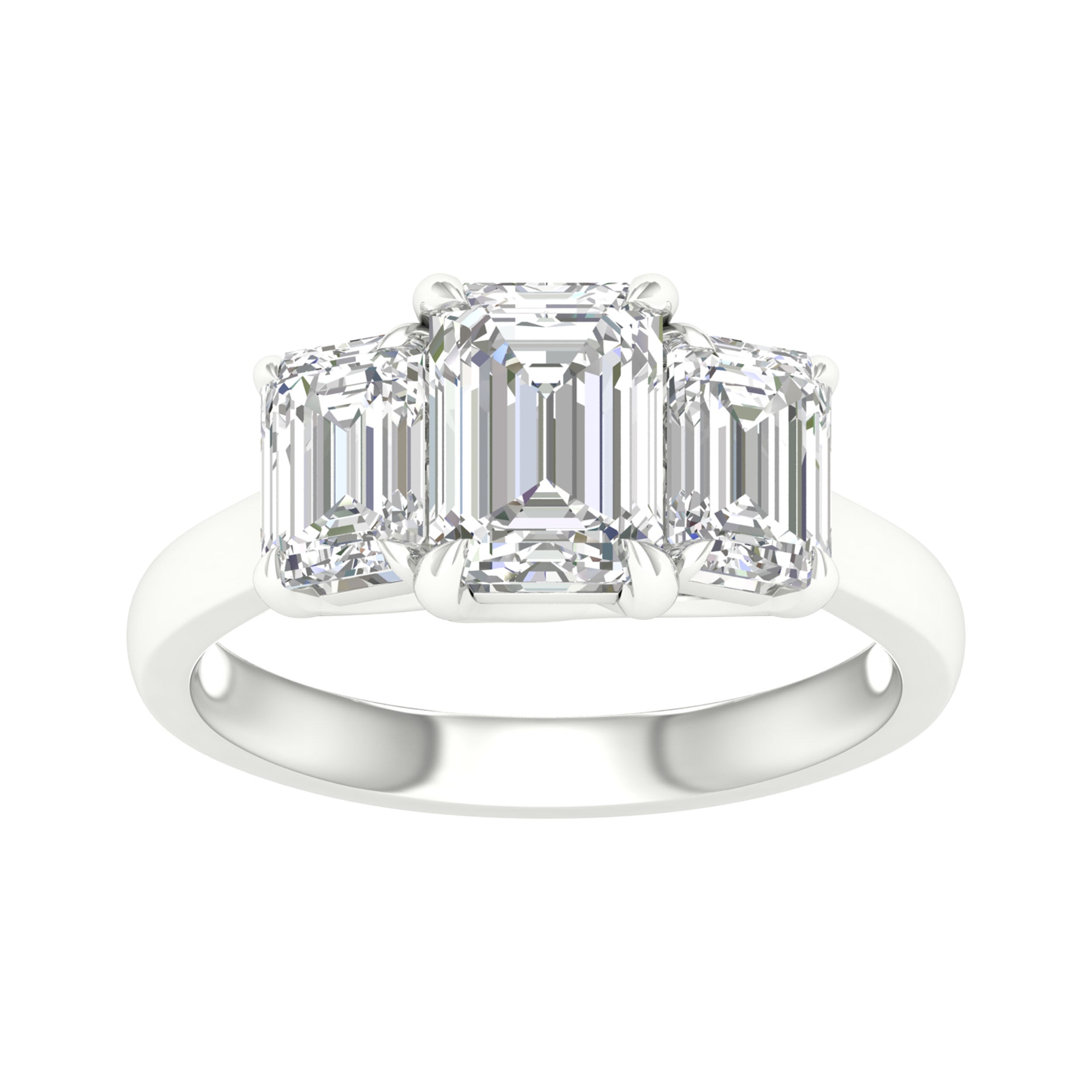 14K White Gold 3.00Ct Certified Lab Grown Diamond Ring ( Igi Certified )